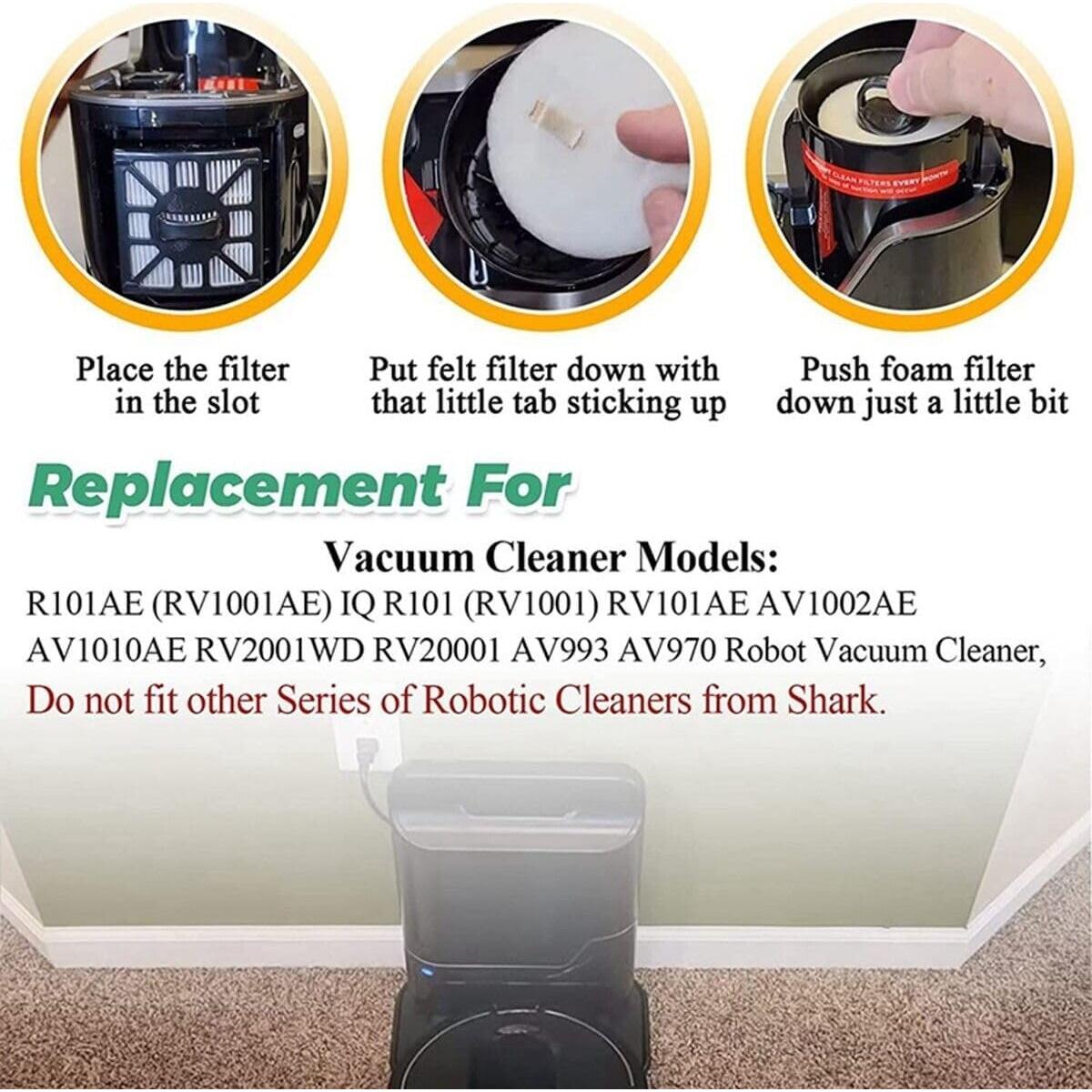 4 Filtros HEPA de Reemplazo para Aspiradora Shark IQ R101AE
