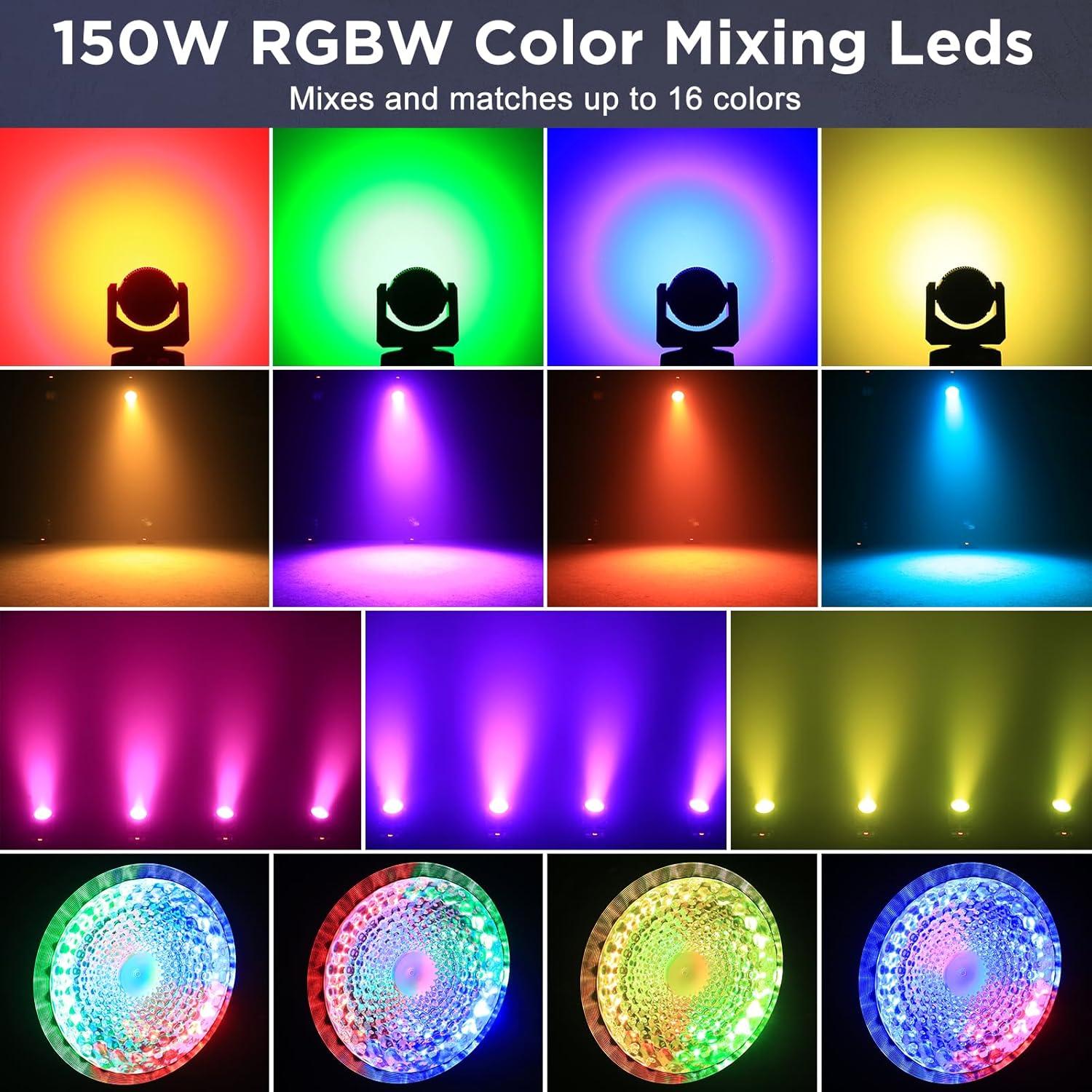 Luz de Cabeza Móvil 150W RGBW DMX para Fiesta y Club