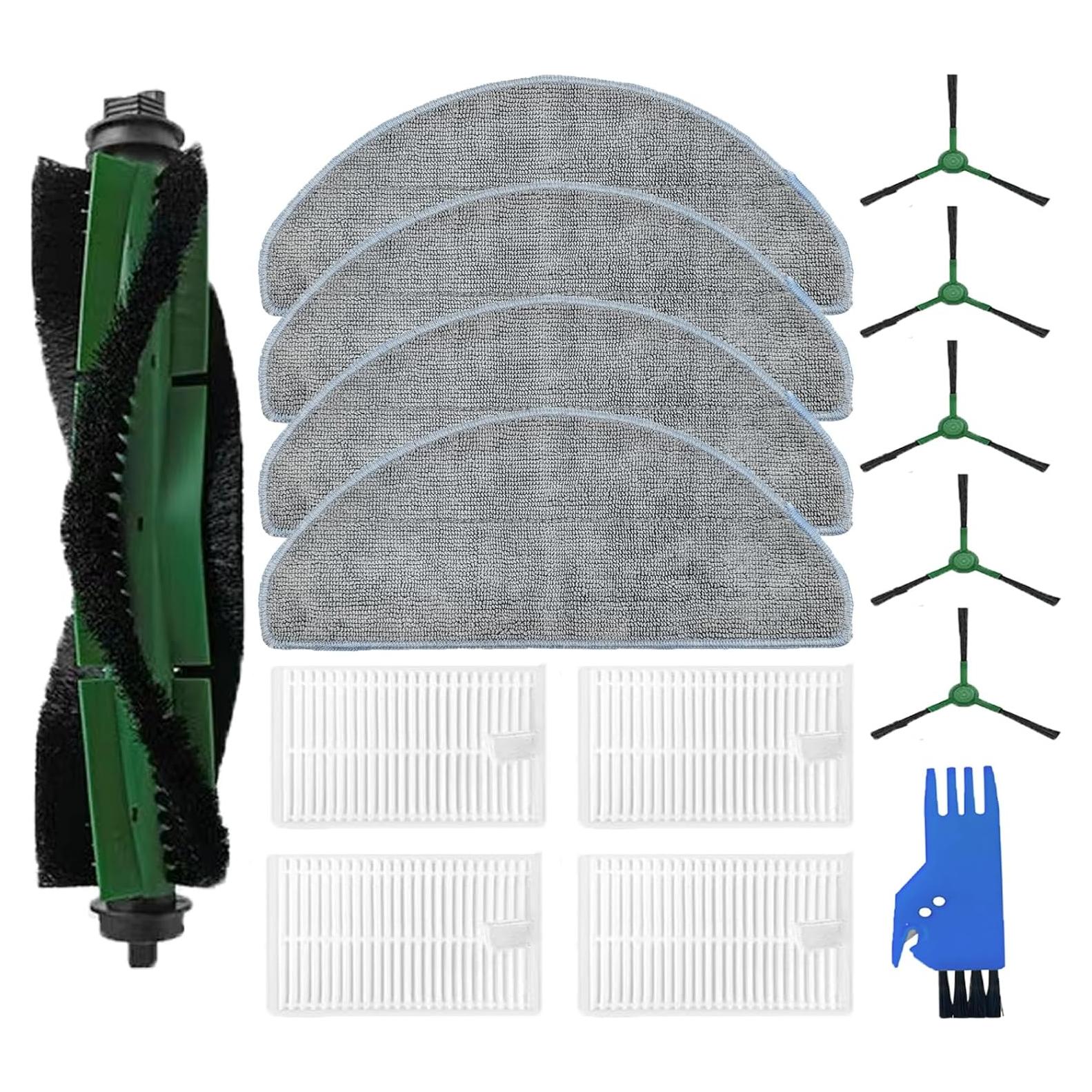 Kit de Accesorios para iRobot Roomba Combo Frexusuent - 1 Cepillo, 4 Filtros HEPA, 4 Paños de Mopa