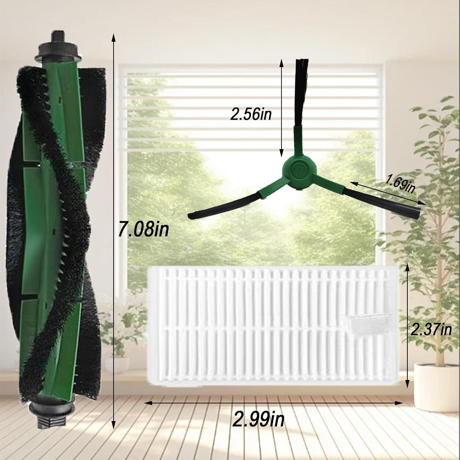 Kit de Accesorios para iRobot Roomba Combo Frexusuent - 1 Cepillo, 4 Filtros HEPA, 4 Paños de Mopa