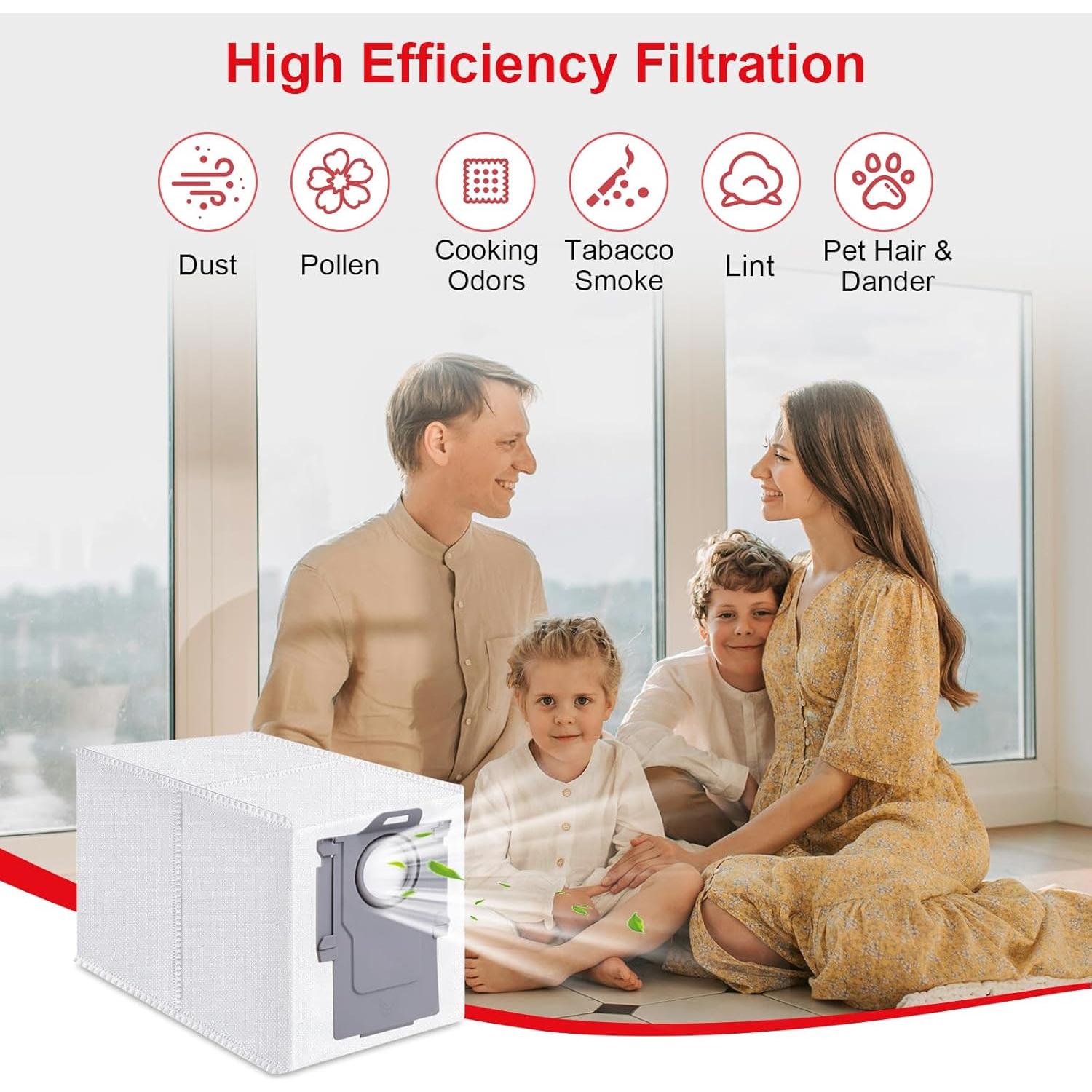 Paquete de 20 bolsas de polvo Qrevo para aspiradoras 3L