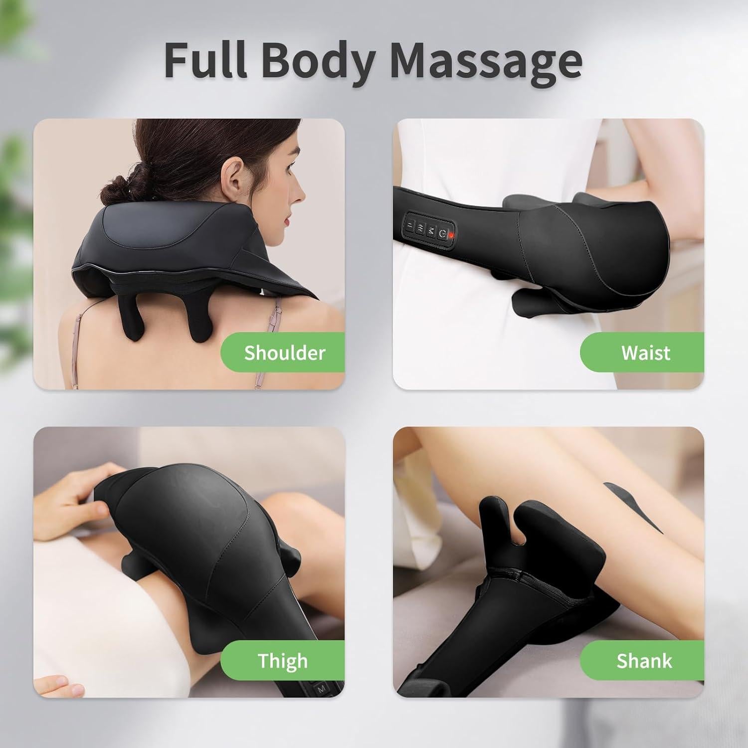 Masajeador de Cuello y Espalda Shiatsu MASGRE 2600mAh Inalámbrico
