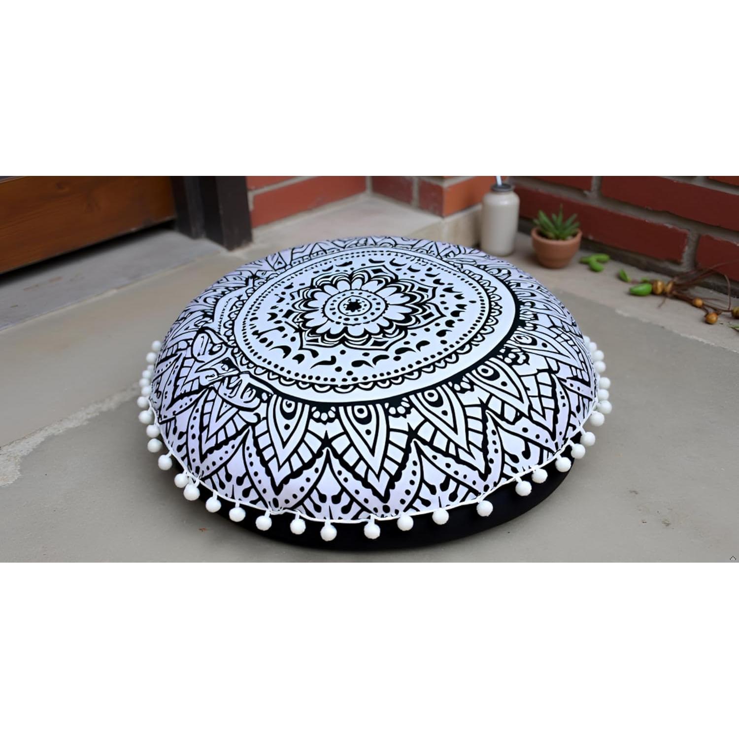 Funda de Almohada Redonda CRAFT KALA 32" Algodón Bohemio