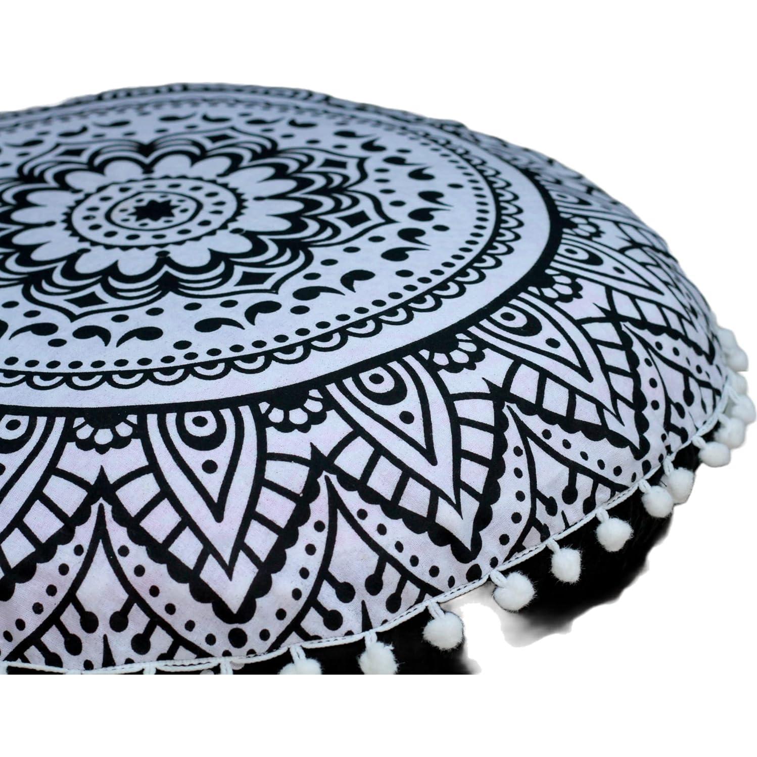 Funda de Almohada Redonda CRAFT KALA 32" Algodón Bohemio