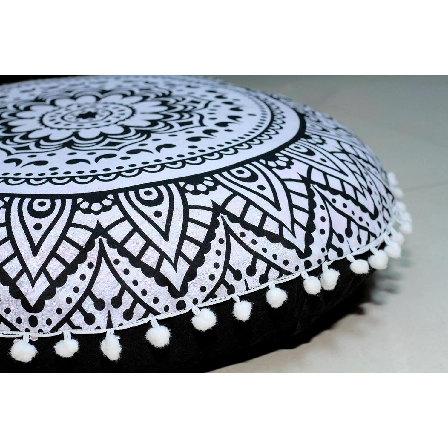 Funda de Almohada Redonda CRAFT KALA 32" Algodón Bohemio