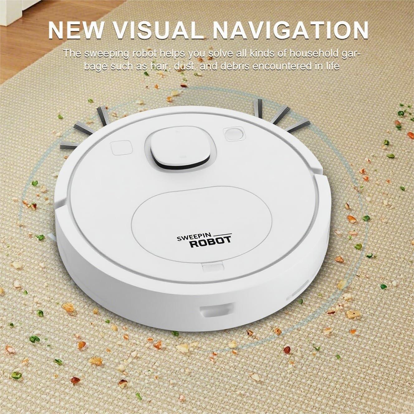 Aspiradora Robot Genérico 001 Blanca, Succión Potente y Silenciosa