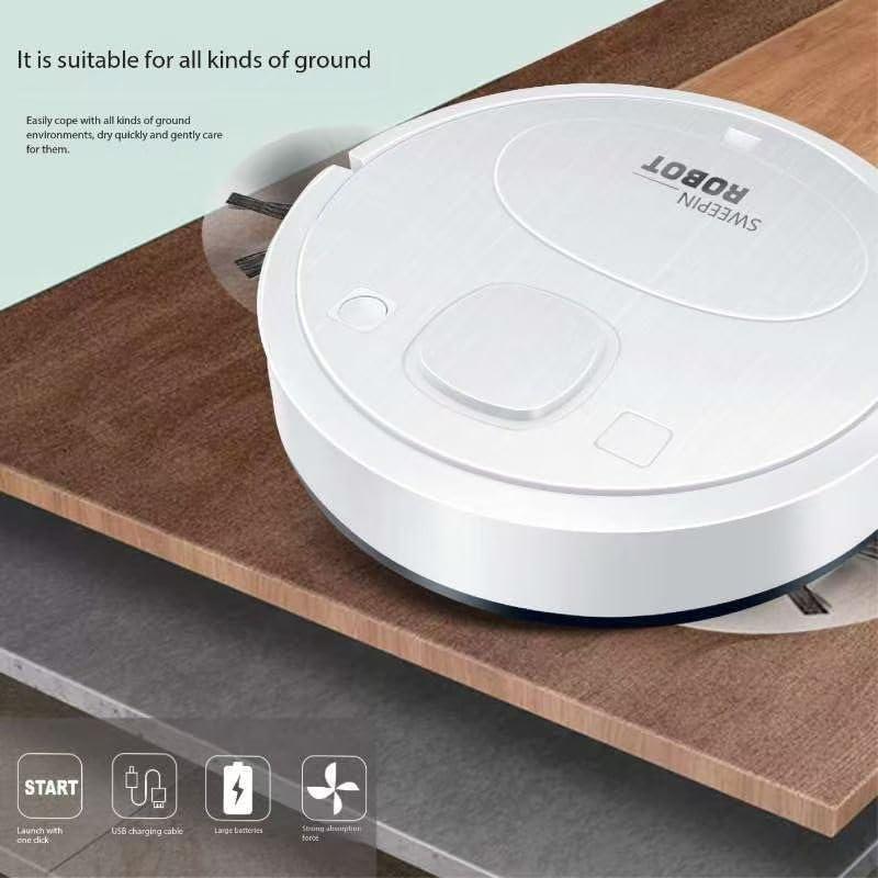 Aspiradora Robot Genérico 001 Blanca, Succión Potente y Silenciosa