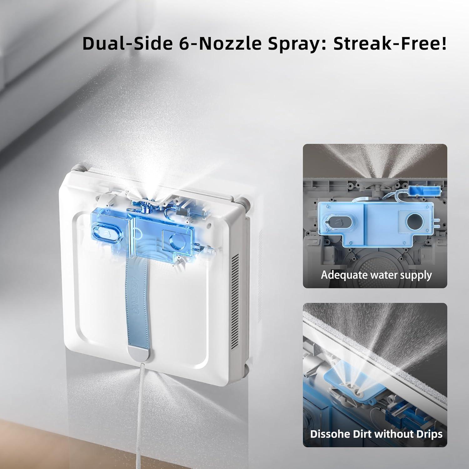 Robot Limpiador de Ventanas AGORVIO W50S - Tecnología Híbrida