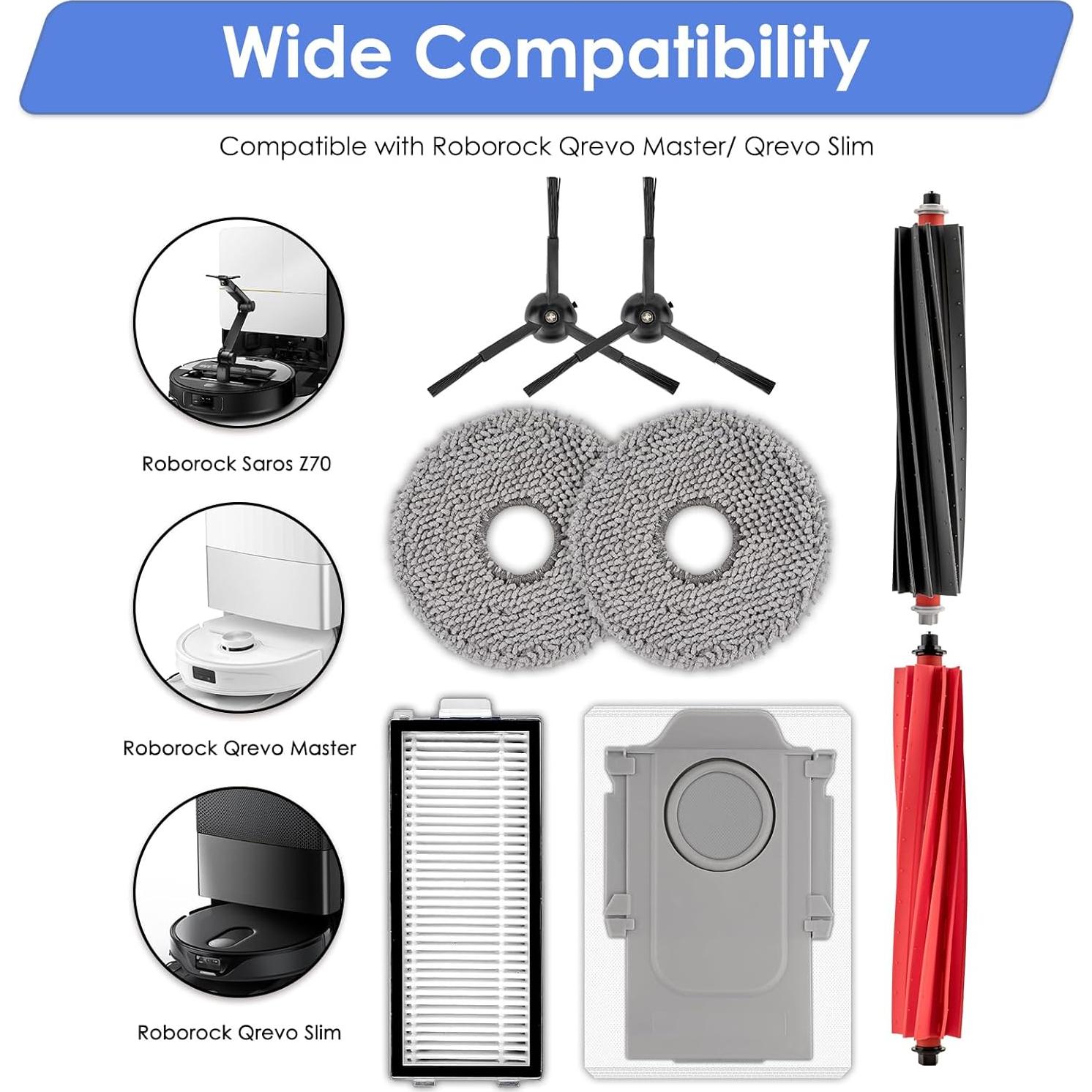 Kit de Accesorios 24 Piezas FILTERIST para Roborock Qrevo