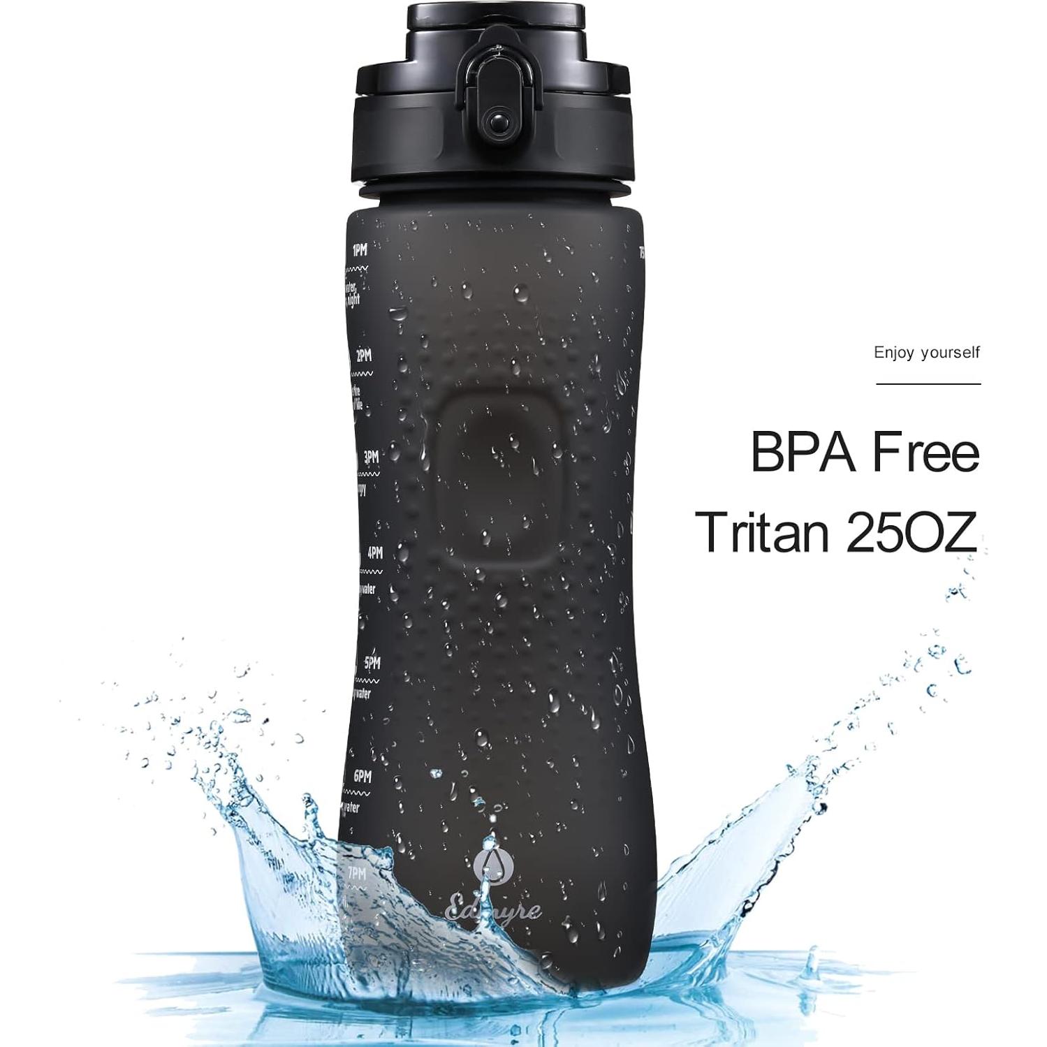 Botella de Agua Motivacional Edmyre 0.76L Libre de BPA