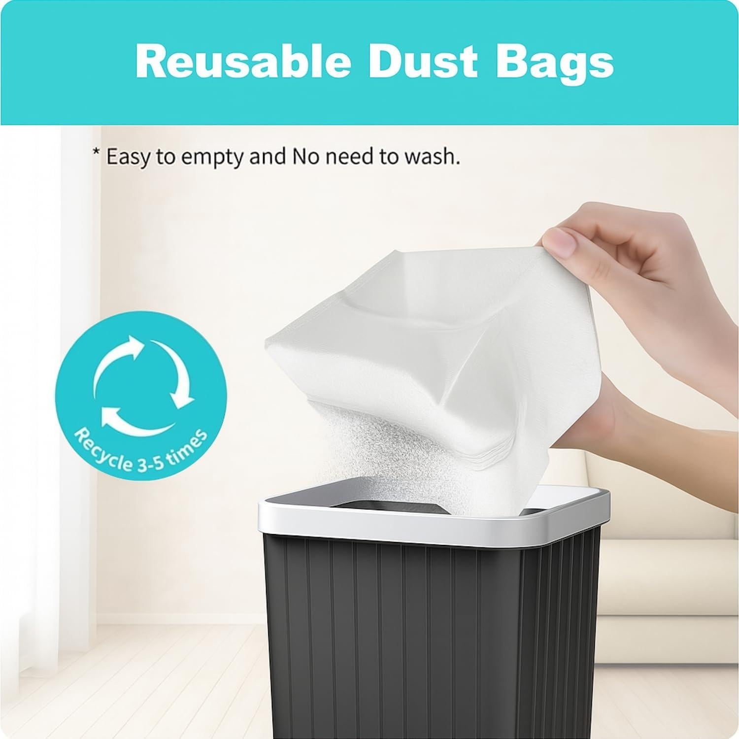 Bolsas de Polvo Reutilizables SCREENTRONICS para iRobot Roomba (2 Paquete)