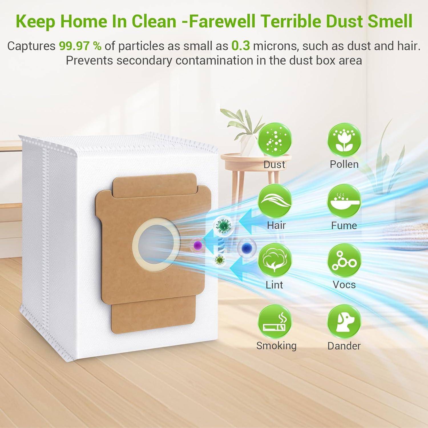 16 Bolsas de Polvo Bluevisk para iRobot Roomba Plus 405 Combo