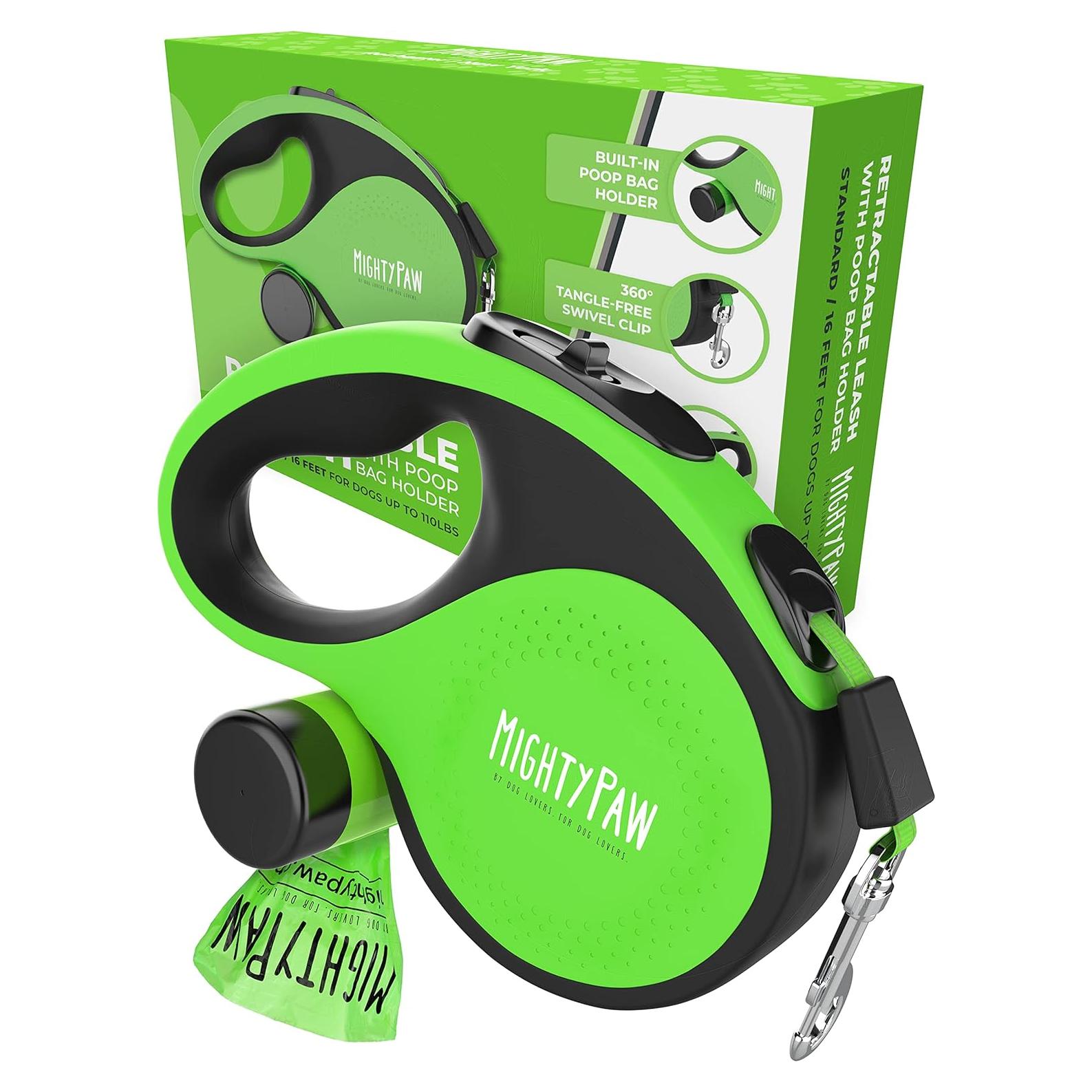 Correa Retráctil Mighty Paw 4.88m para Perros hasta 22.68kg