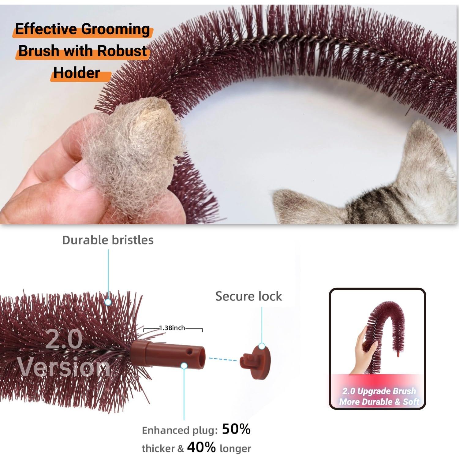 Autoaseador para Gatos Happi N Pets con Rascador y Juguete