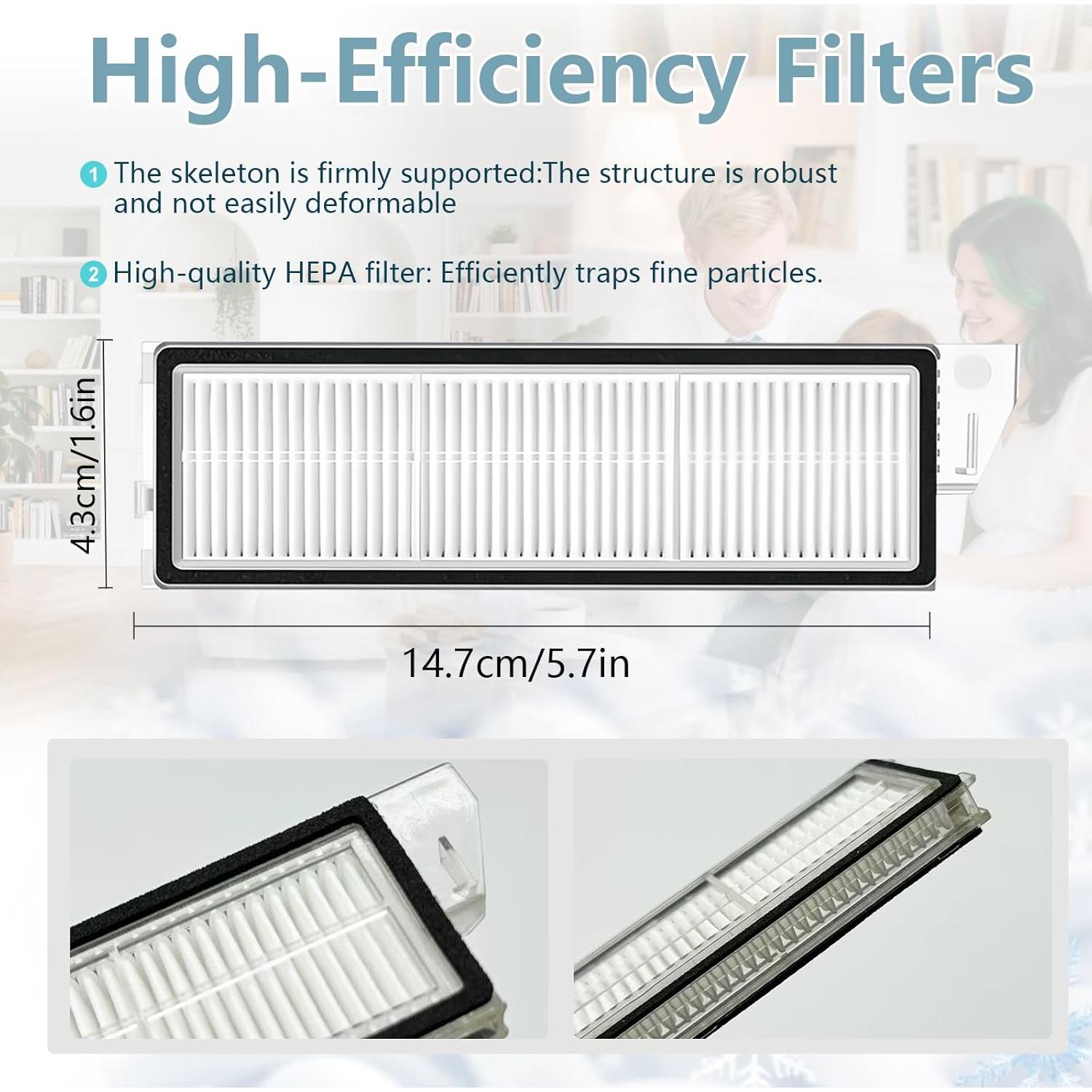 Filtros HEPA para Aspiradora Roborock S8 MaxV Ultra - 4 Piezas