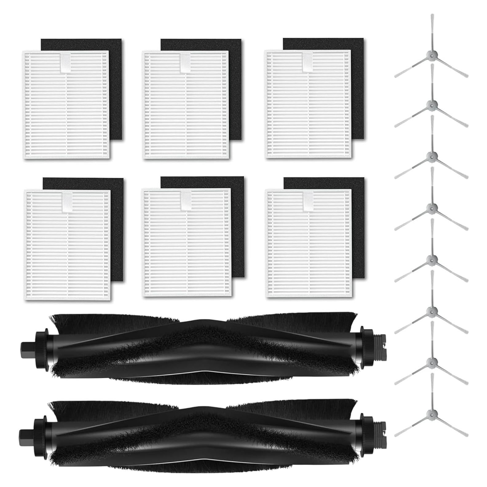 Kit de Repuesto Eufy L50 L60 - 2 Cepillos Rodantes, 6 Filtros, 8 Cepillos Laterales