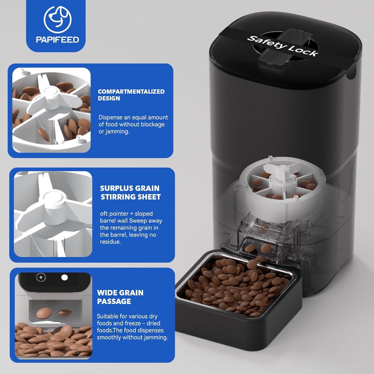 Comedero Automático para Gatos PAPIFEED 6L WiFi Control APP