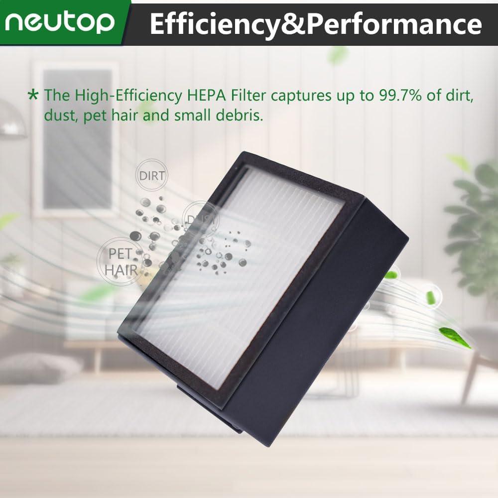 Filtros HEPA Neutop para iRobot Roomba E5 E6 i1 i3 i4 i5 i6 i7 i8 j5 j7 - Paquete de 6