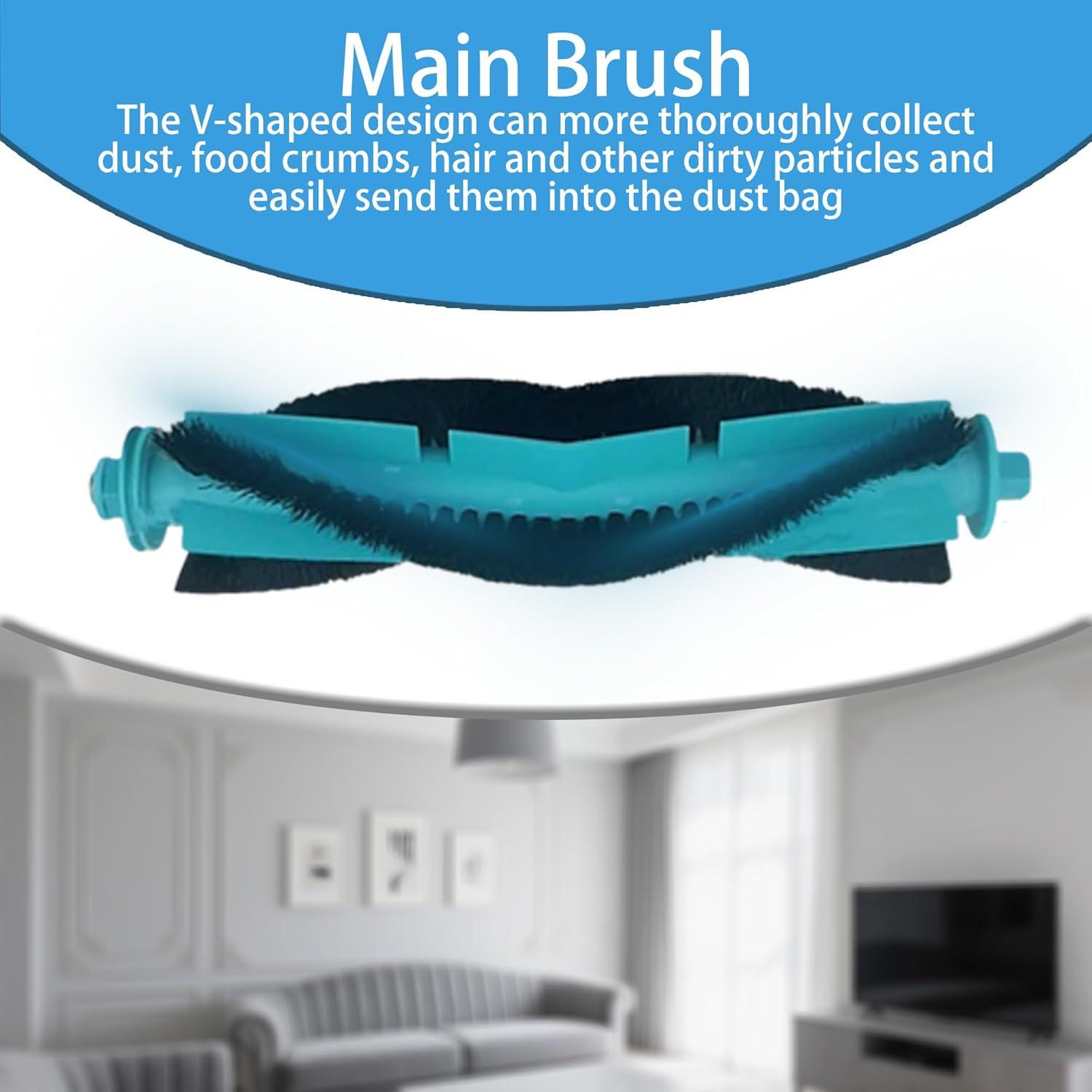 Accesorios de Repuesto Proscenic Q8/Q8 Max - 1 Cepillo, 4 Laterales, 3 Filtros, 3 Paños