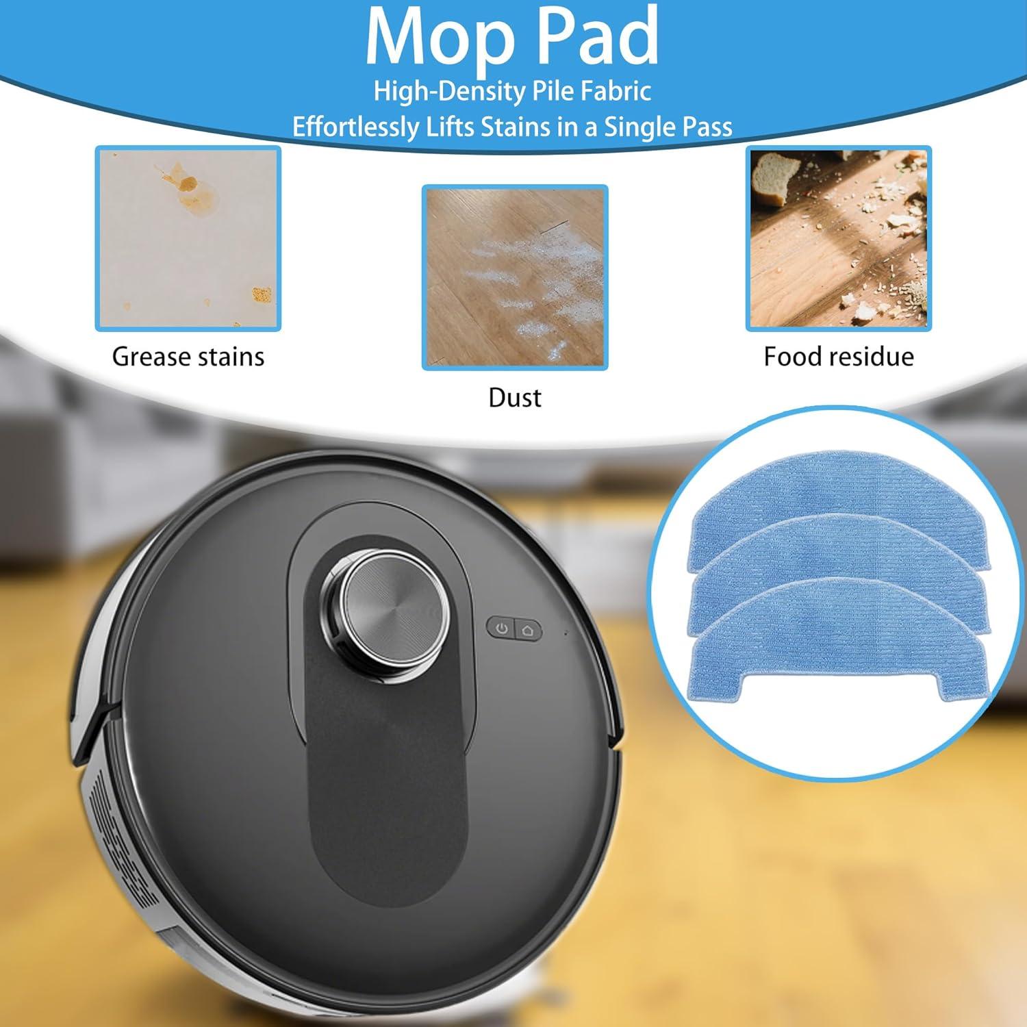 Accesorios de Repuesto Proscenic Q8/Q8 Max - 1 Cepillo, 4 Laterales, 3 Filtros, 3 Paños