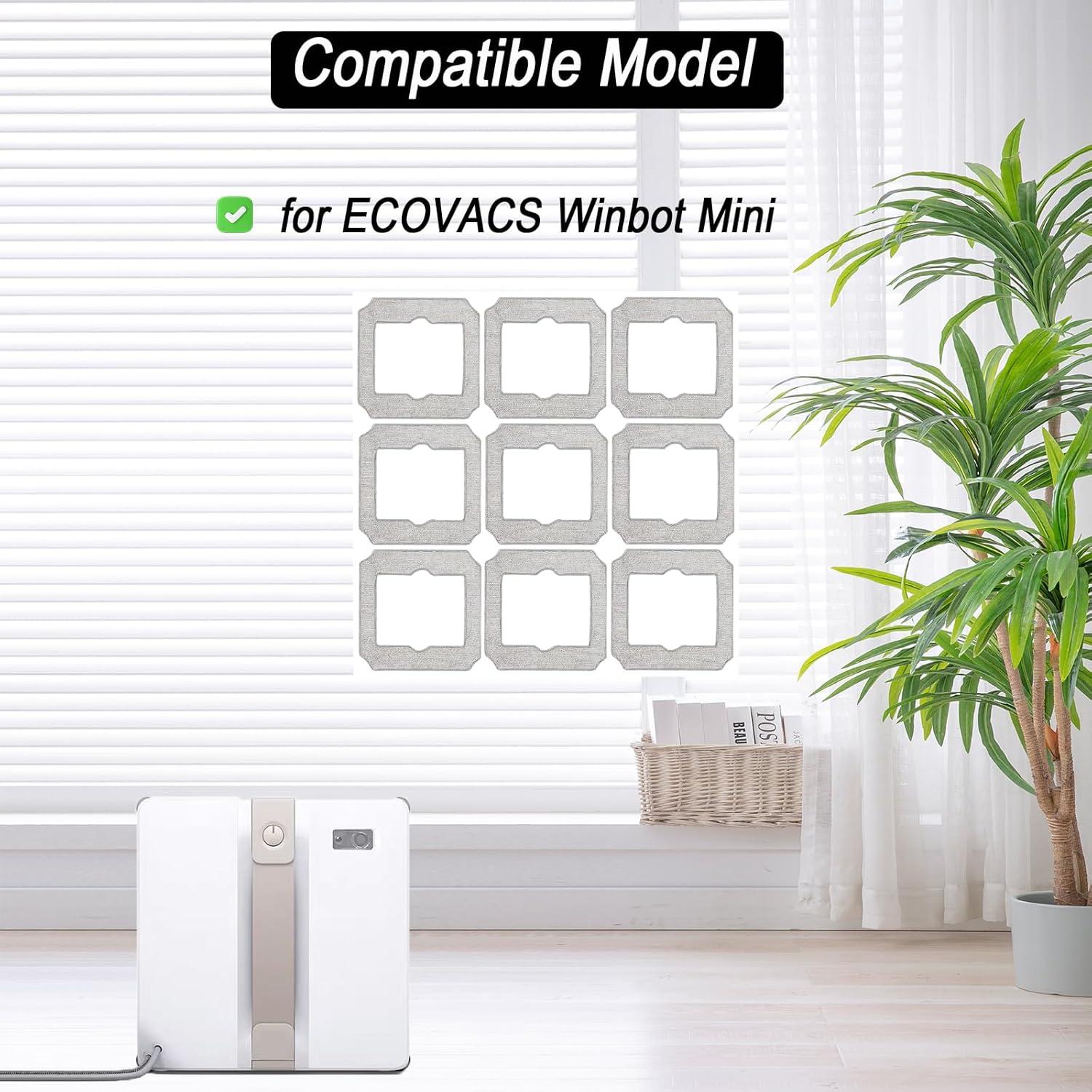 Trapo de limpieza microfibra para robot ECOVACS Winbot Mini - 9 piezas