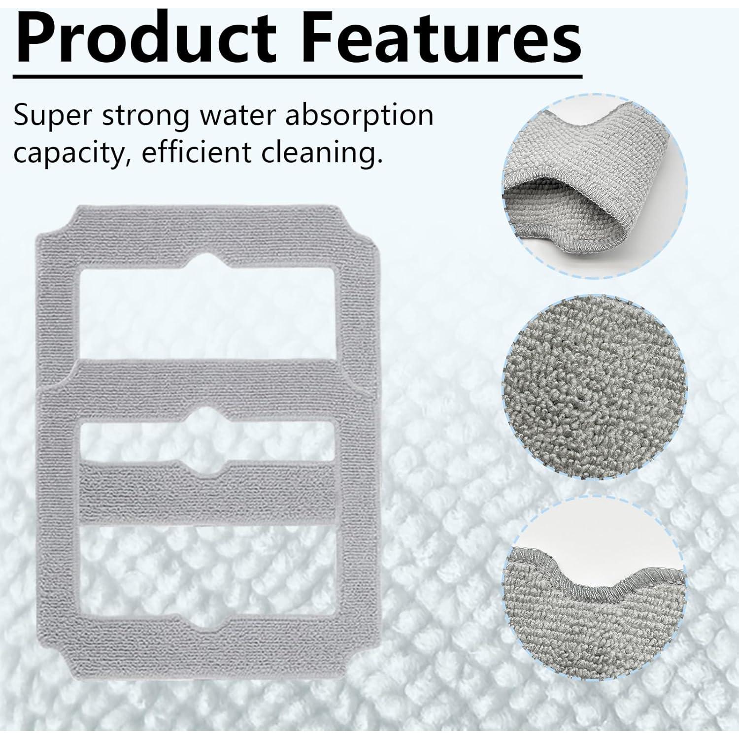 Trapo de limpieza microfibra para robot ECOVACS Winbot Mini - 9 piezas