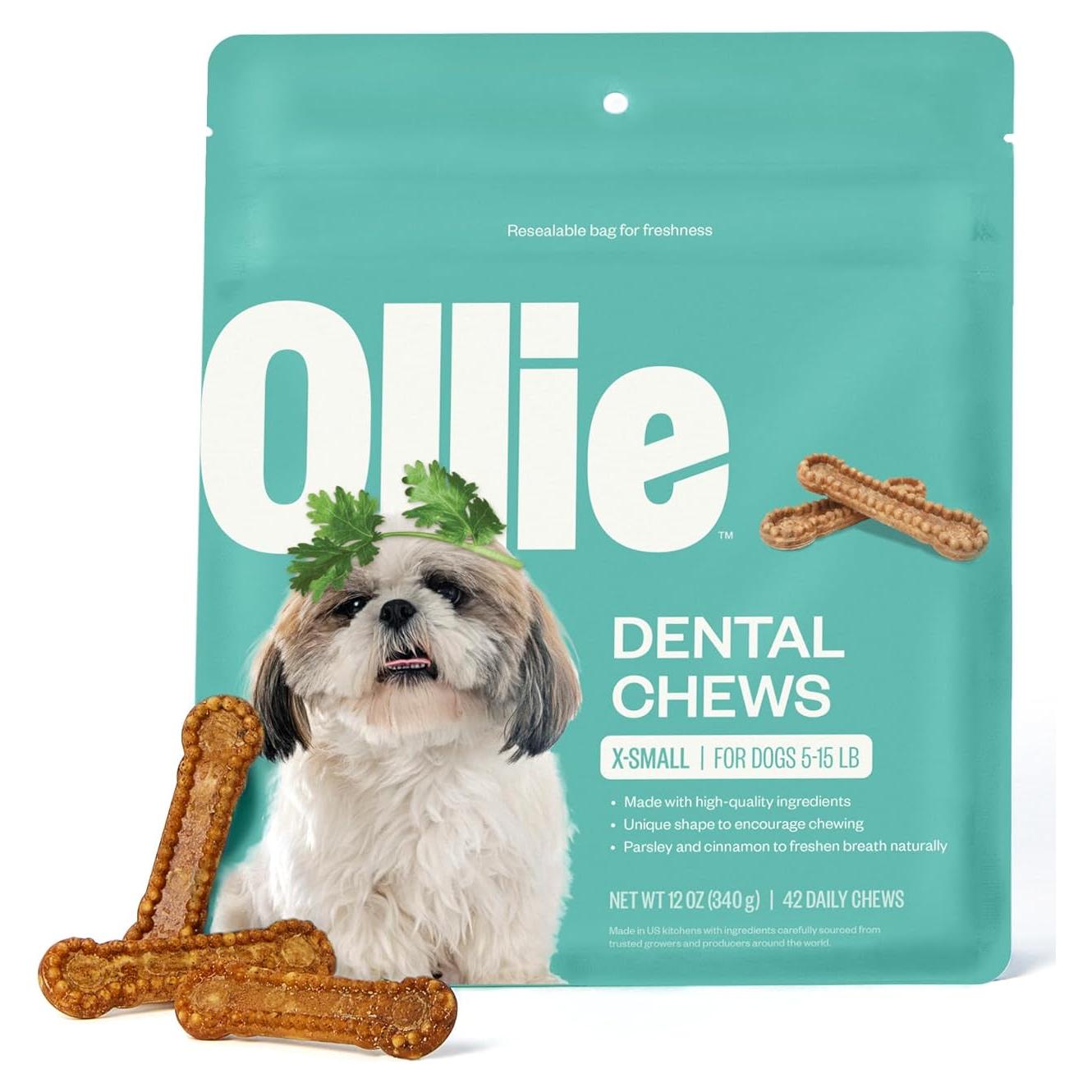 Ollie Dental Chews para Perros Extra Pequeños 340 g - Aliento Fresco