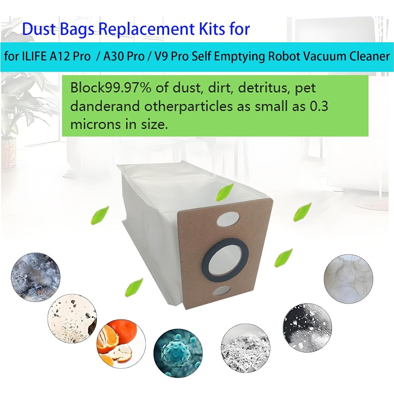 Bolsas de Polvo Reemplazo ILIFE A12 Pro / A30 Pro / V9 Pro - 8 Piezas
