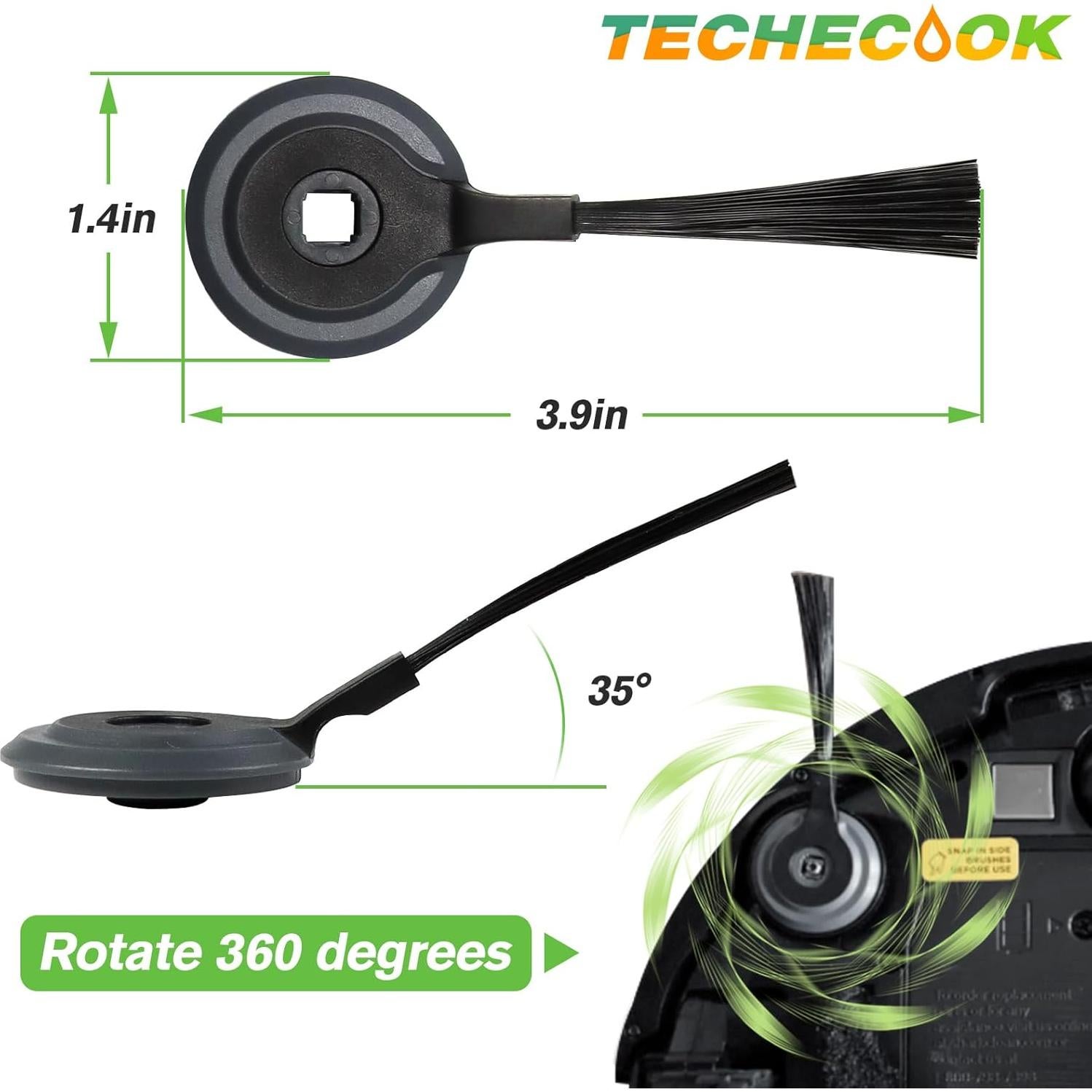 Techecook 8 Cepillos Laterales RVSBK950 para Aspiradora Shark