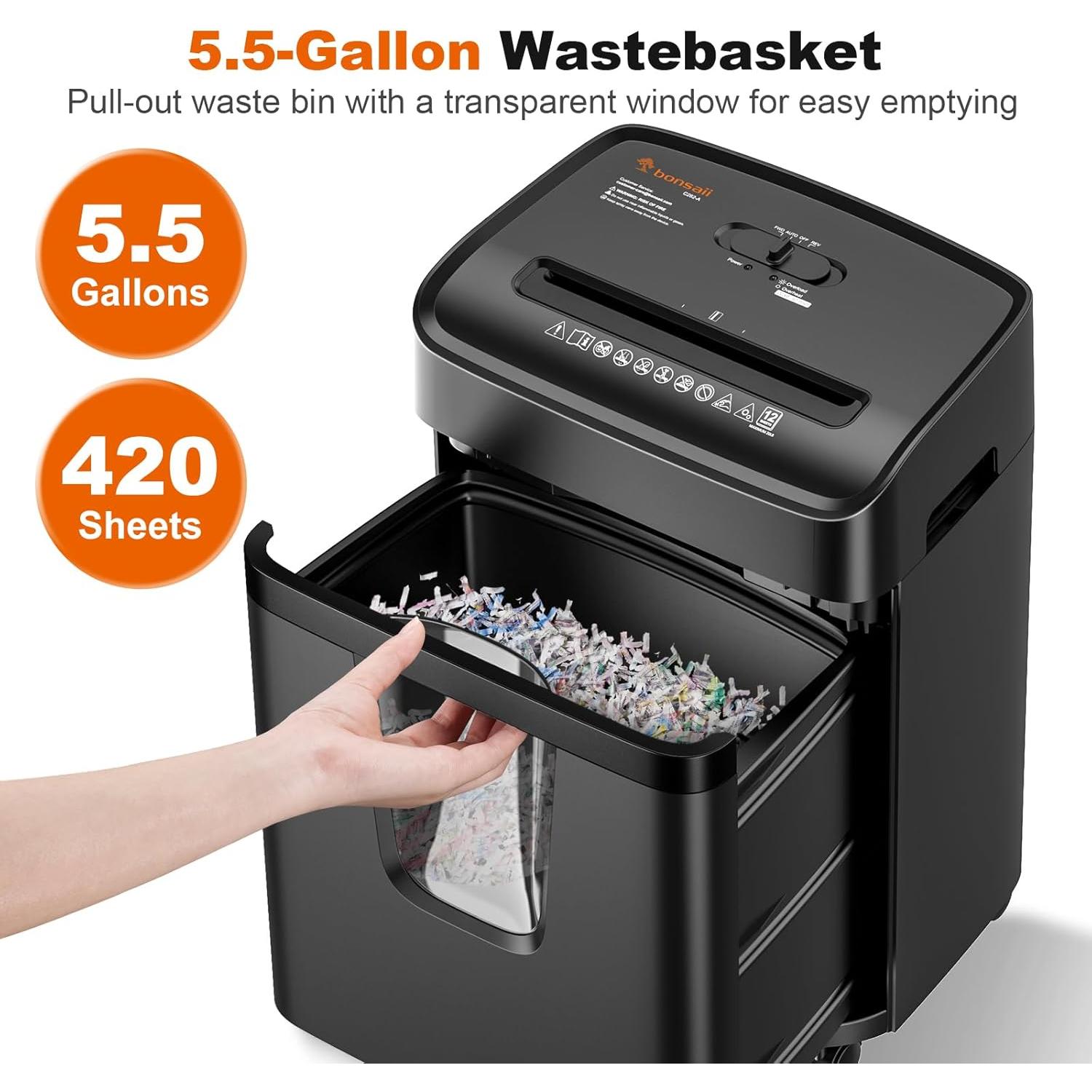 Trituradora de Papel Bonsaii C282-A 12 Hojas P-4 5.5 Galones