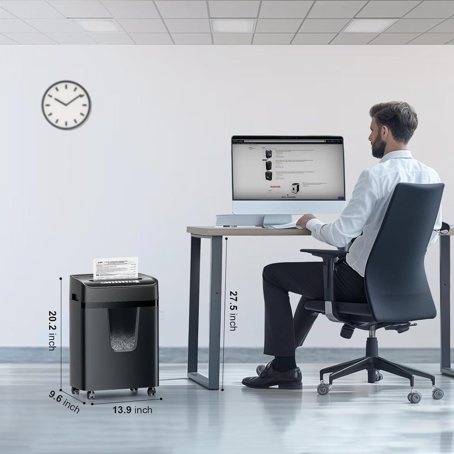 Trituradora de Papel Bonsaii C282-A 12 Hojas P-4 5.5 Galones