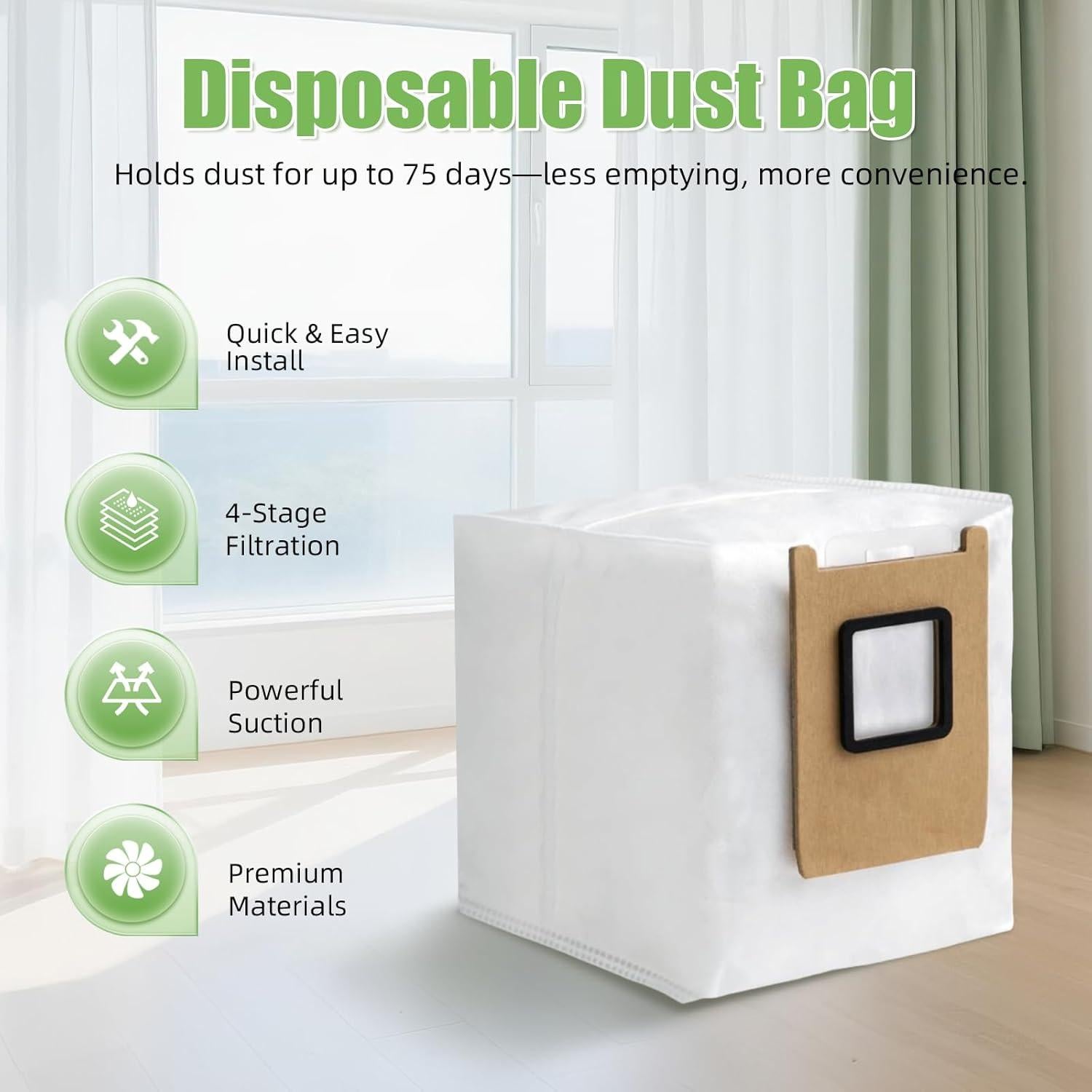 Paquete de 6 bolsas de polvo Eufy E28/E25 Omni 3L