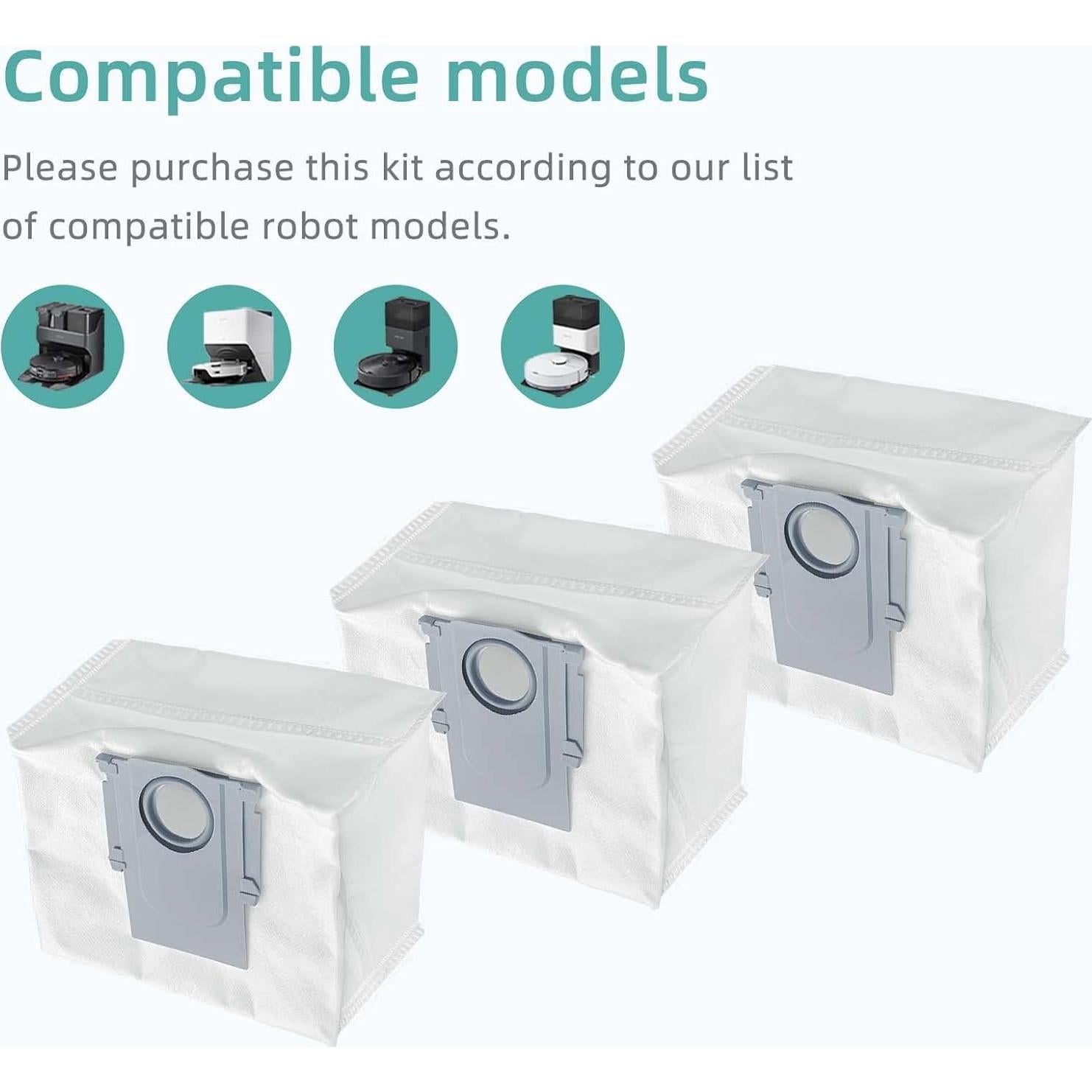 6 Bolsas de Polvo Reemplazo SONGRUI para Roborock 3L