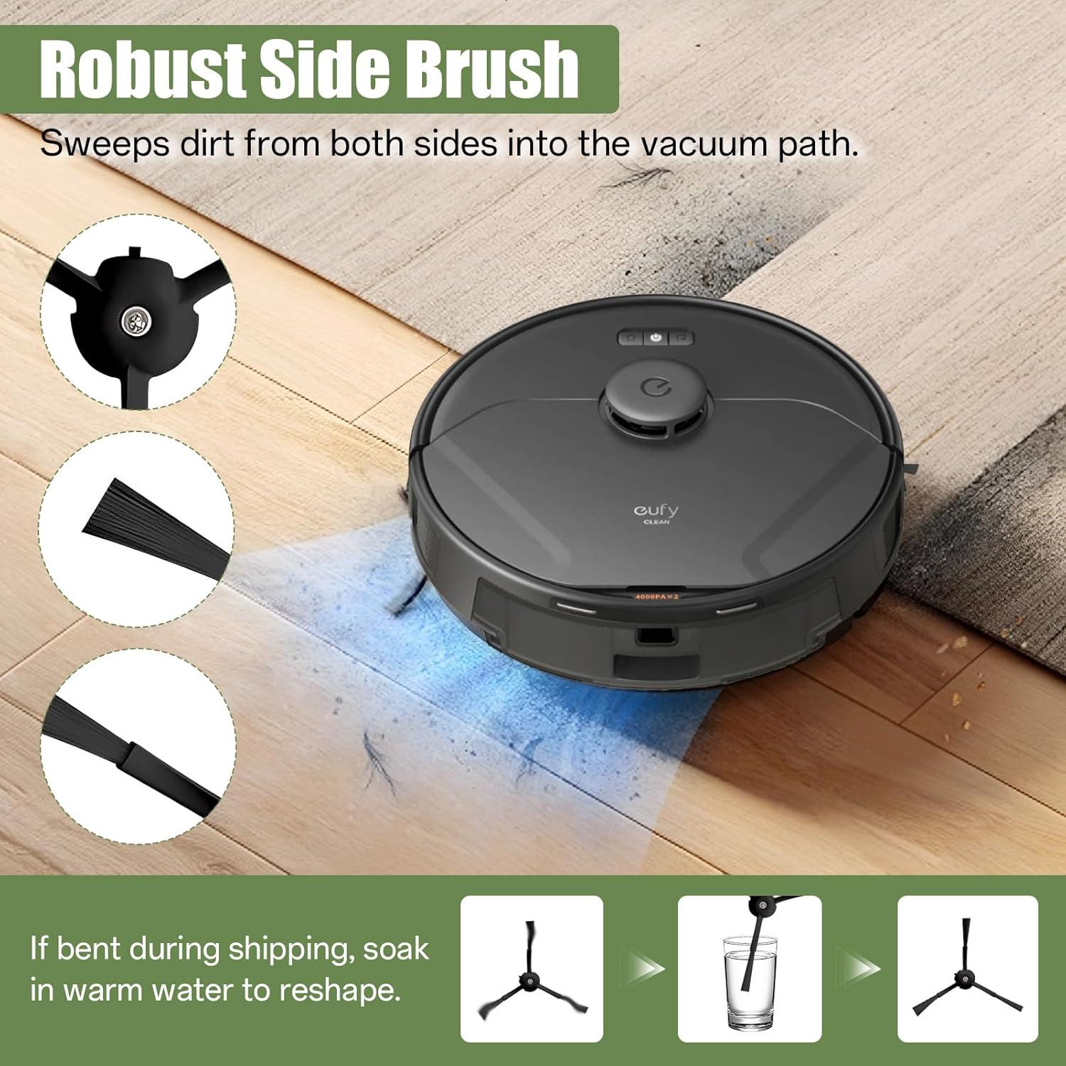 Paquete de 6 Filtros HEPA y 6 Cepillos Laterales eufy X8 Pro