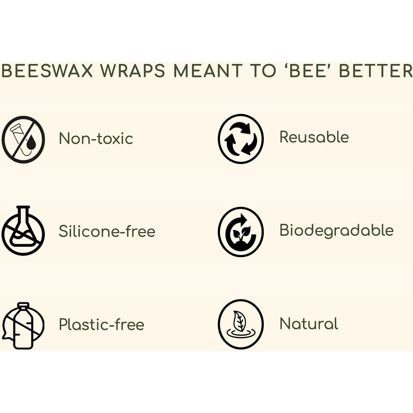 Envolturas de Alimentos de Cera de Abeja Truebee 3-Pack Sostenibles