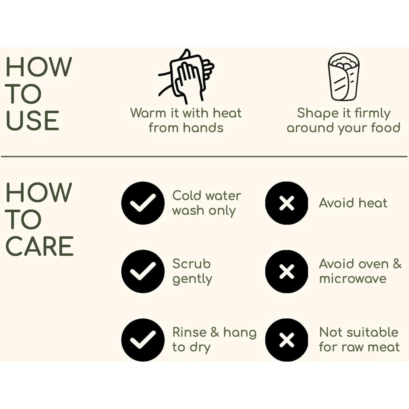 Envolturas de Alimentos de Cera de Abeja Truebee 3-Pack Sostenibles