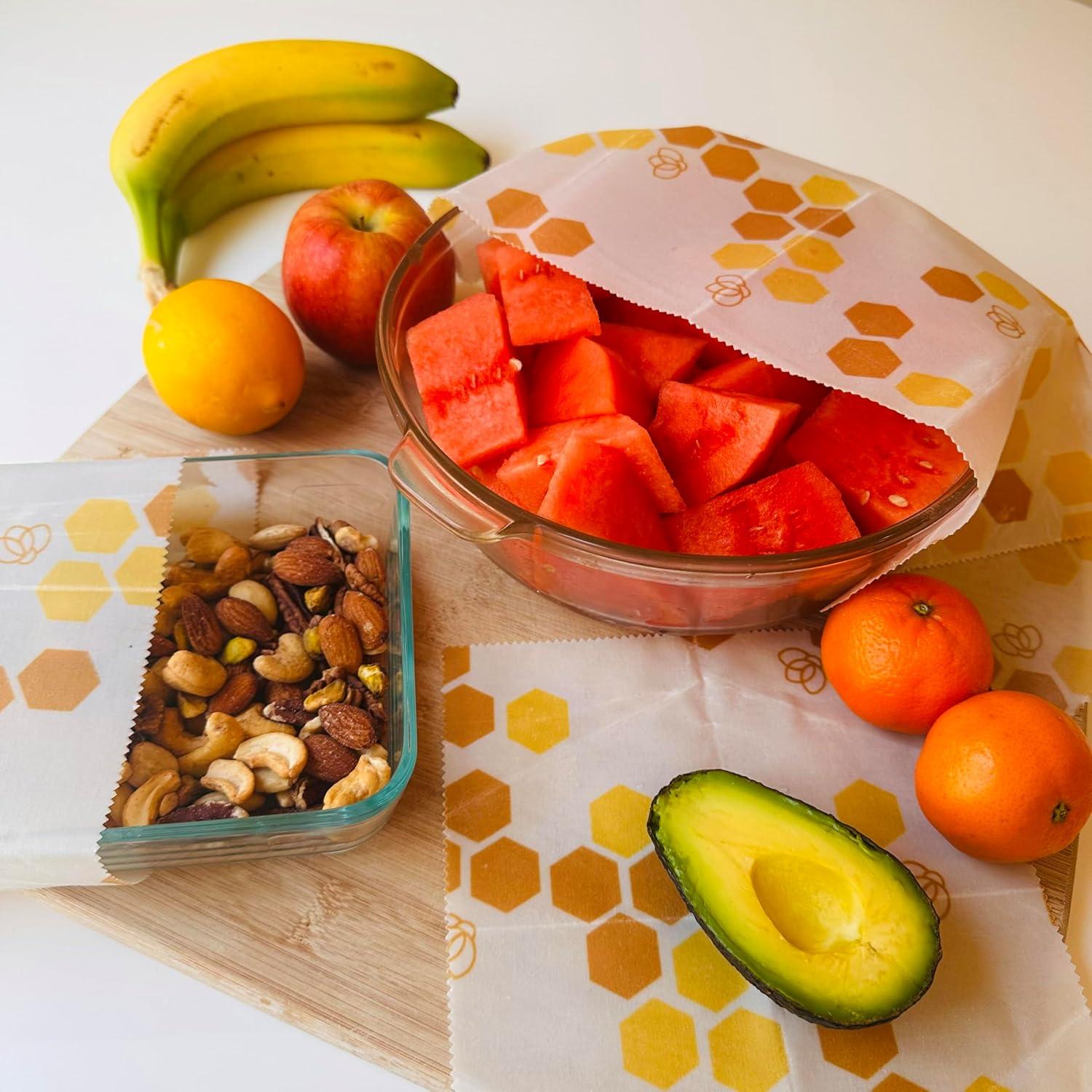 Envolturas de Alimentos de Cera de Abeja Truebee 3-Pack Sostenibles