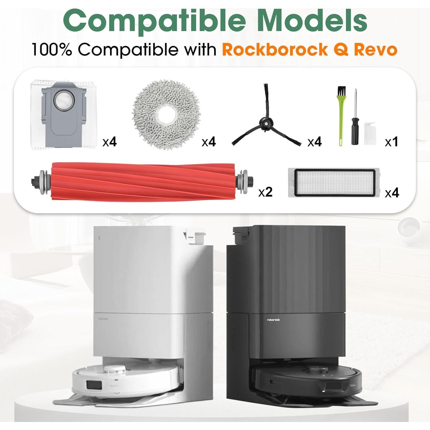 Kit de Accesorios 21 Piezas para Aspiradora Roborock Qrevo