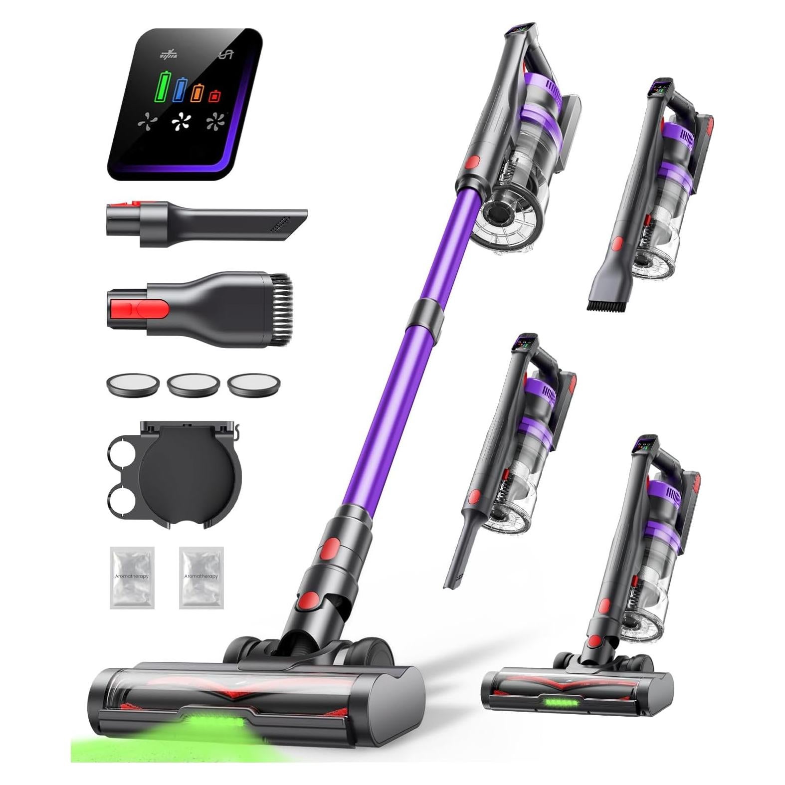 Aspiradora Inalámbrica Powerffy Knight 10, 600W, 65 Min, HEPA