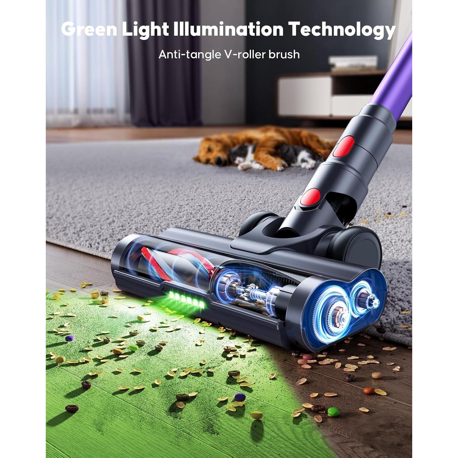 Aspiradora Inalámbrica Powerffy Knight 10, 600W, 65 Min, HEPA