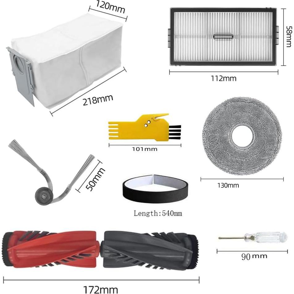 Accesorios para Aspiradora Robot Roborock Saros 10R - 20 Piezas