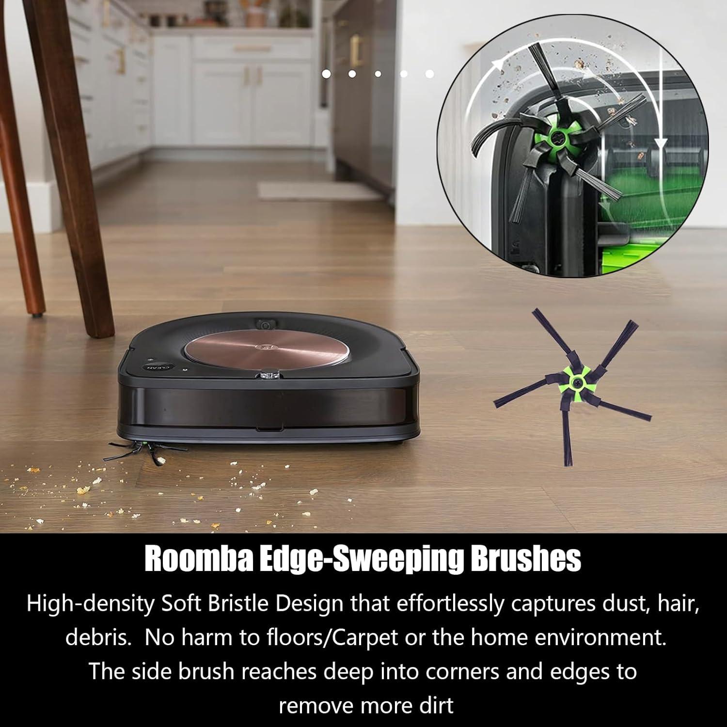 Kit de Repuesto para Aspiradora Roomba S9 - 8 Filtros HEPA, 2 Cepillos de Goma, 8 Cepillos Laterales