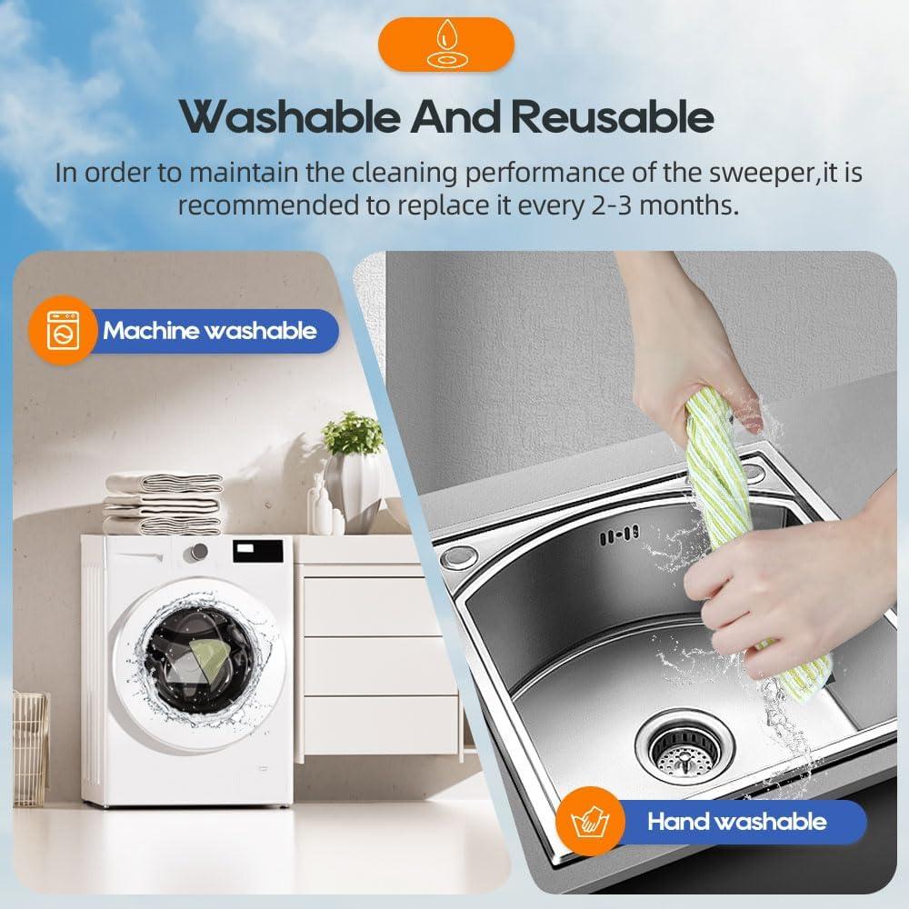 Paquete de 6 almohadillas de microfibra lavables lvtengai para mopas Shark