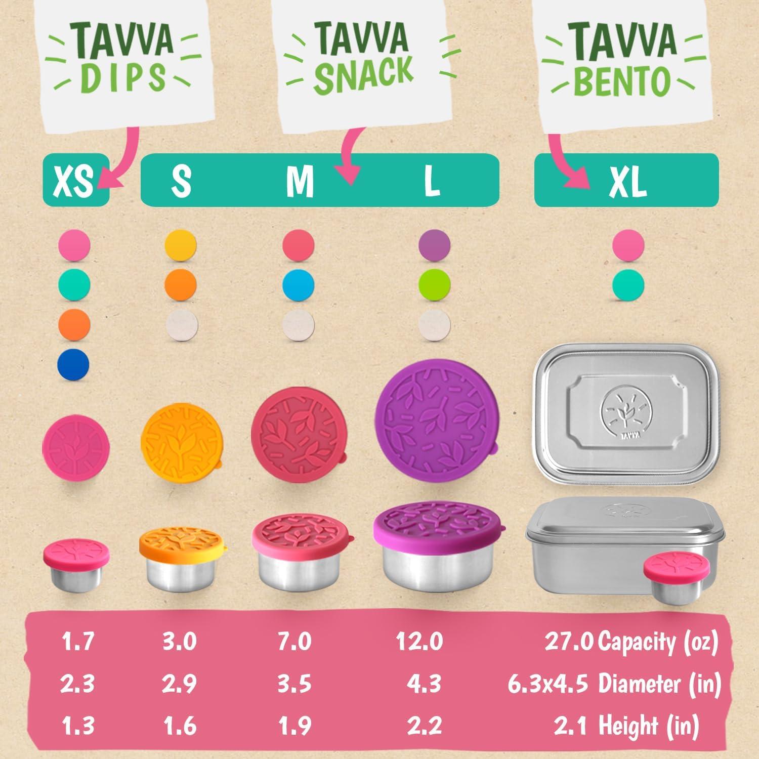 Contenedores de Aperitivos TAVVA Acero Inoxidable 3 Piezas 640ml
