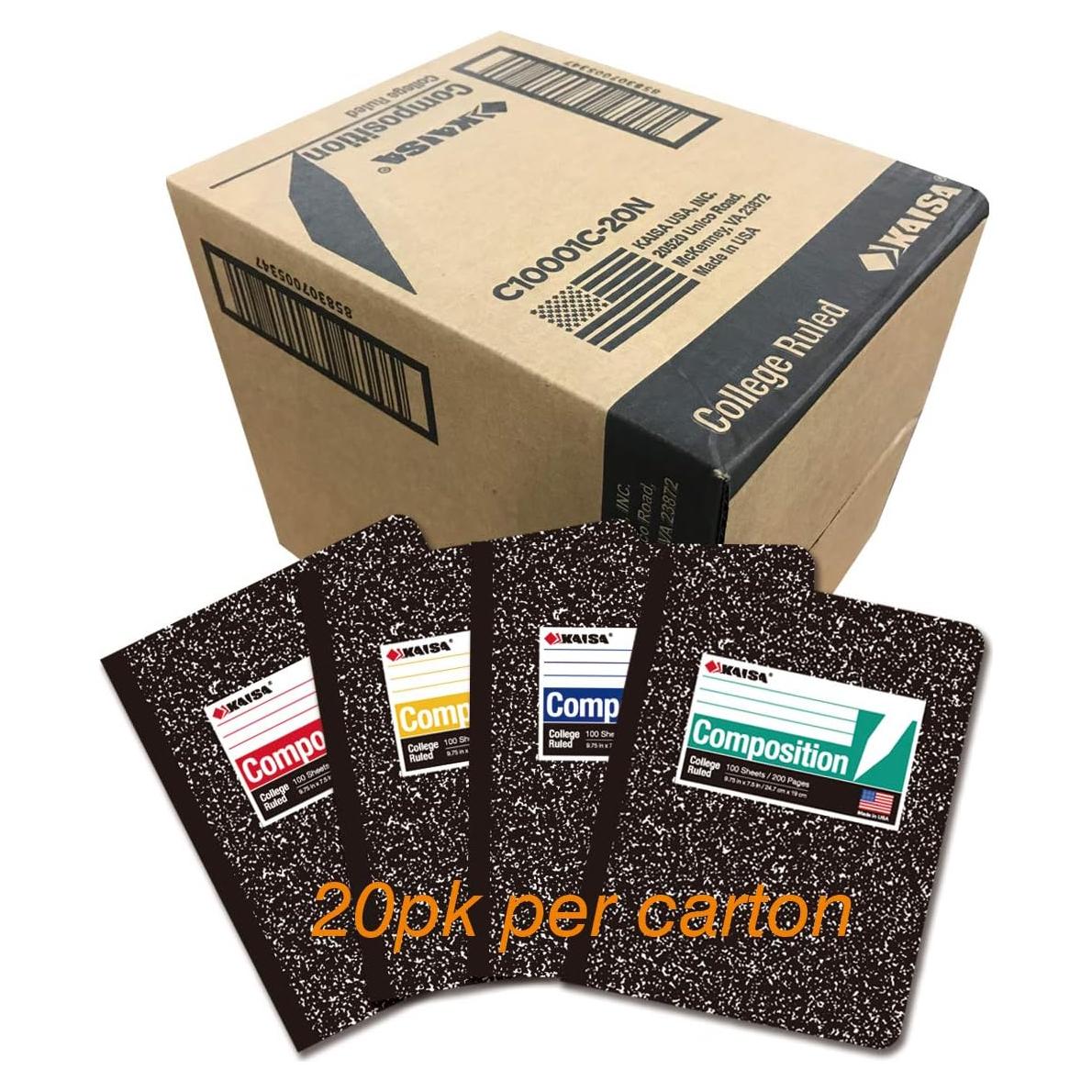 Cuadernos de Composición KAISA 100 Hojas Universitario 24.8x19.1cm