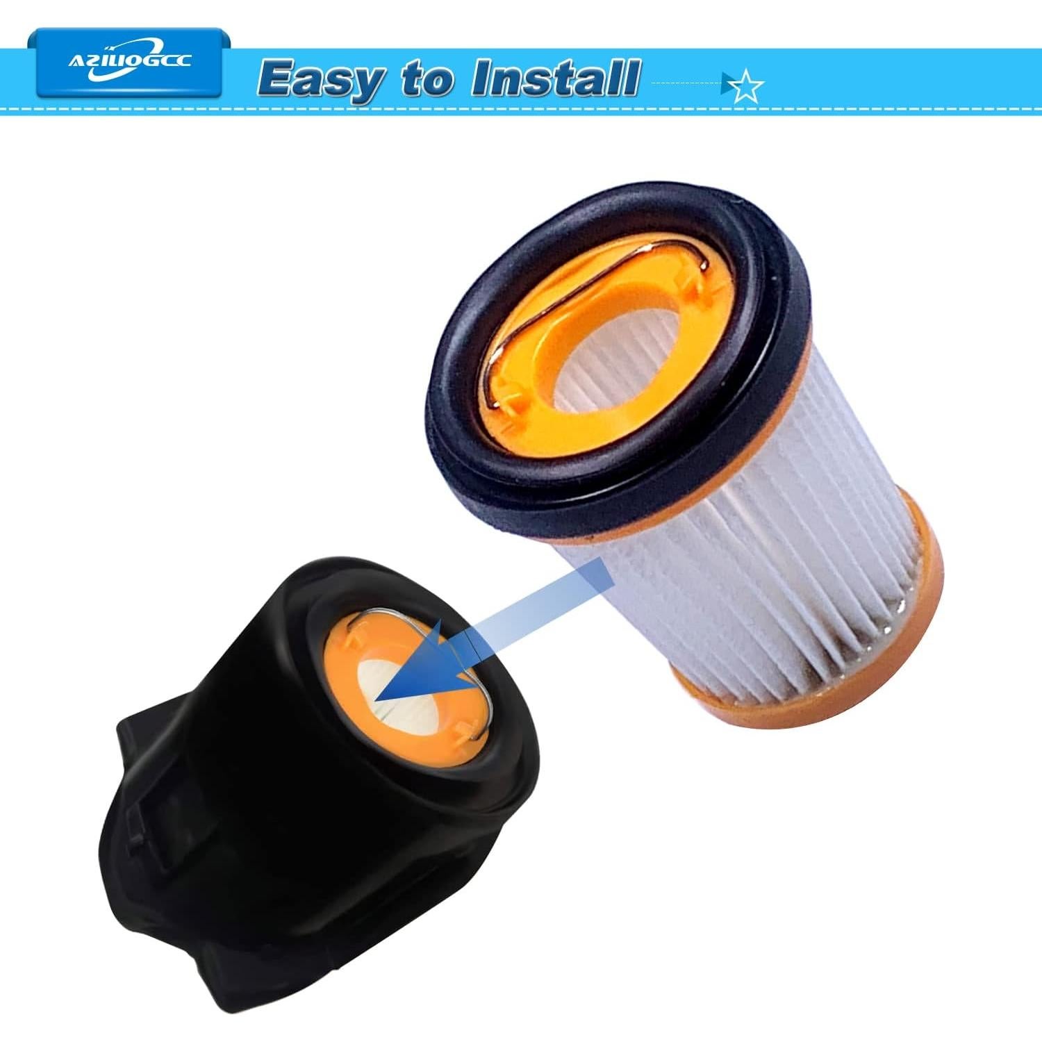 Filtros de Reemplazo Aziliogcc para Aspiradora Shark ION W1 - Paquete de 8