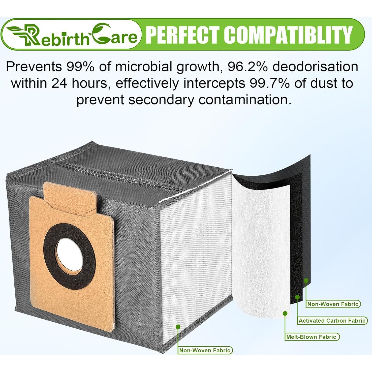 Bolsa de Polvo Rebirthcare Compatible Eufy X8 Pro 12 Unidades