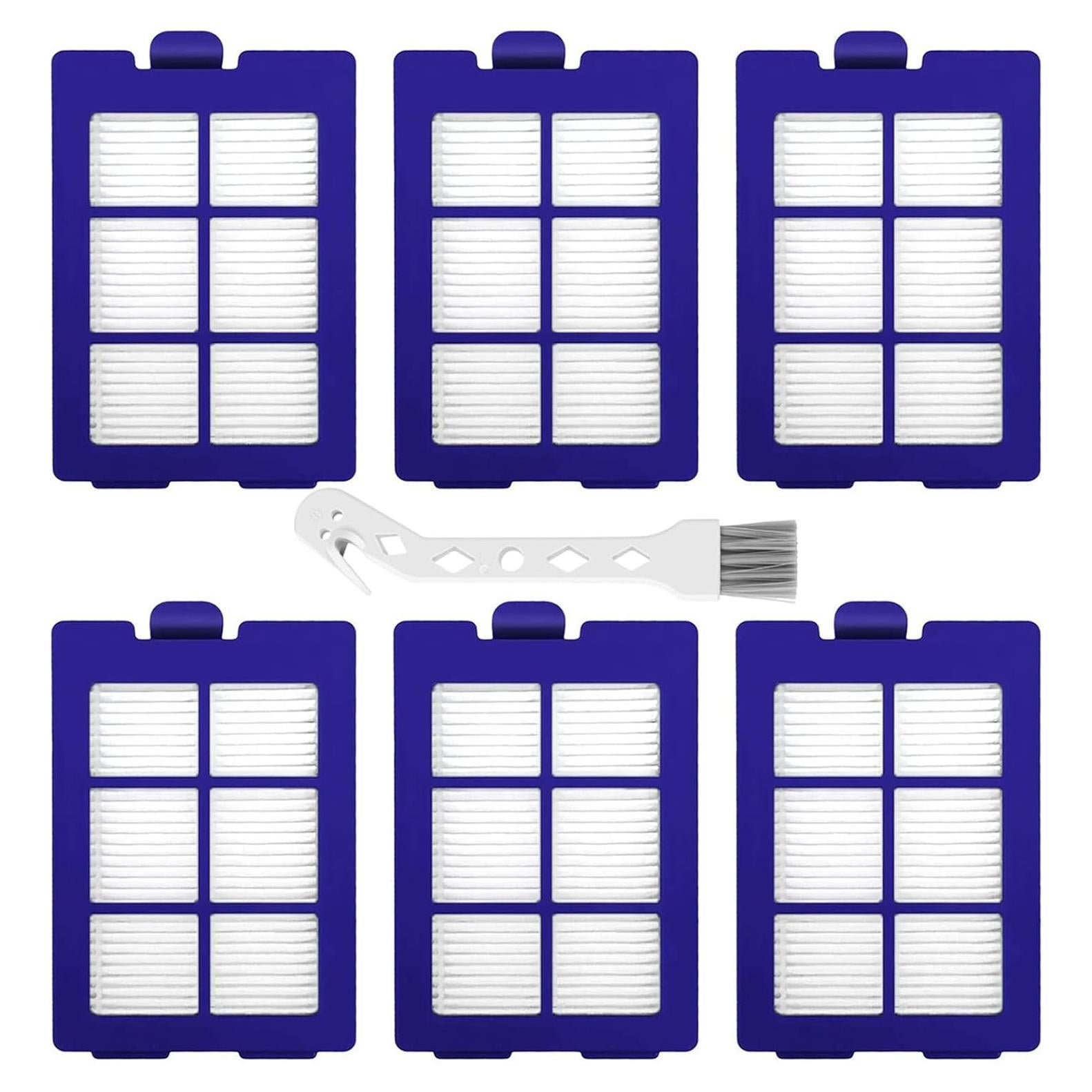 Paquete de 6 Filtros HEPA Eufy RoboVac X8/X8 Hybrid - Reutilizables