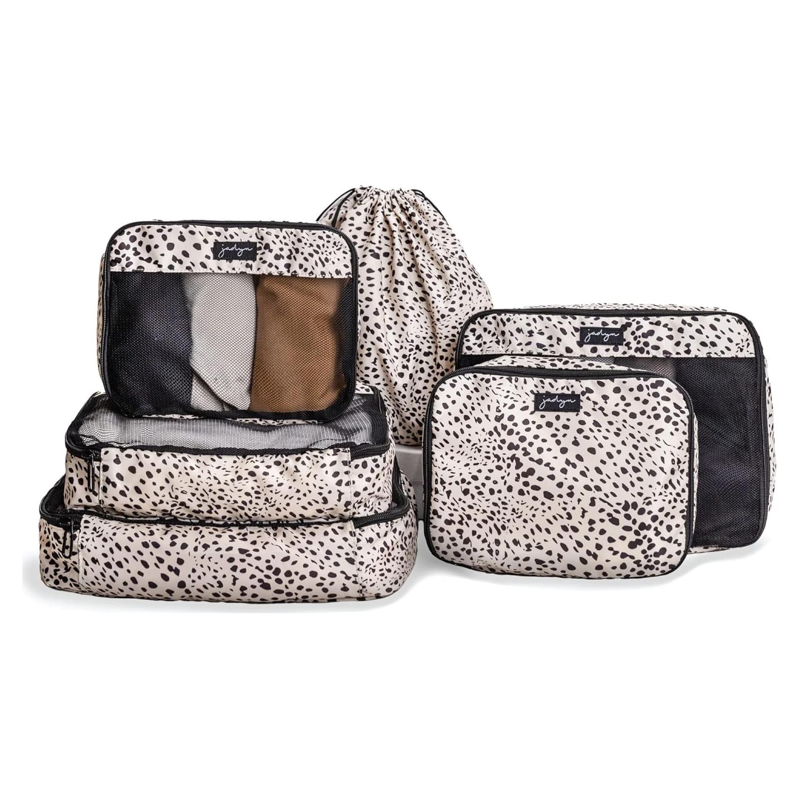 Set de Cubos de Empaque Jadyn 6 Piezas Grande Manchas de Guepardo