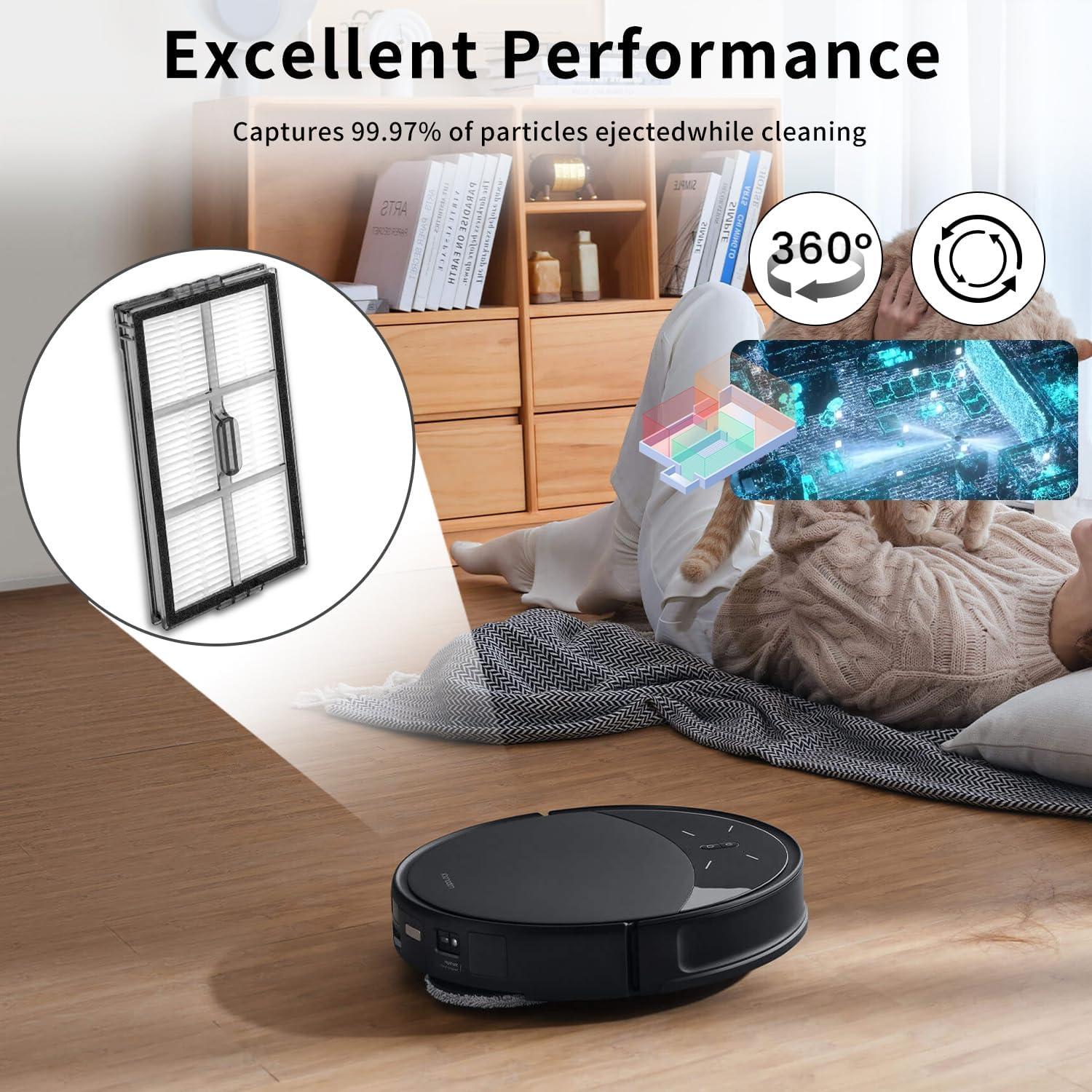 Filtro HEPA Lavable RGkuti para Aspiradoras Roborock Saros 10R x4